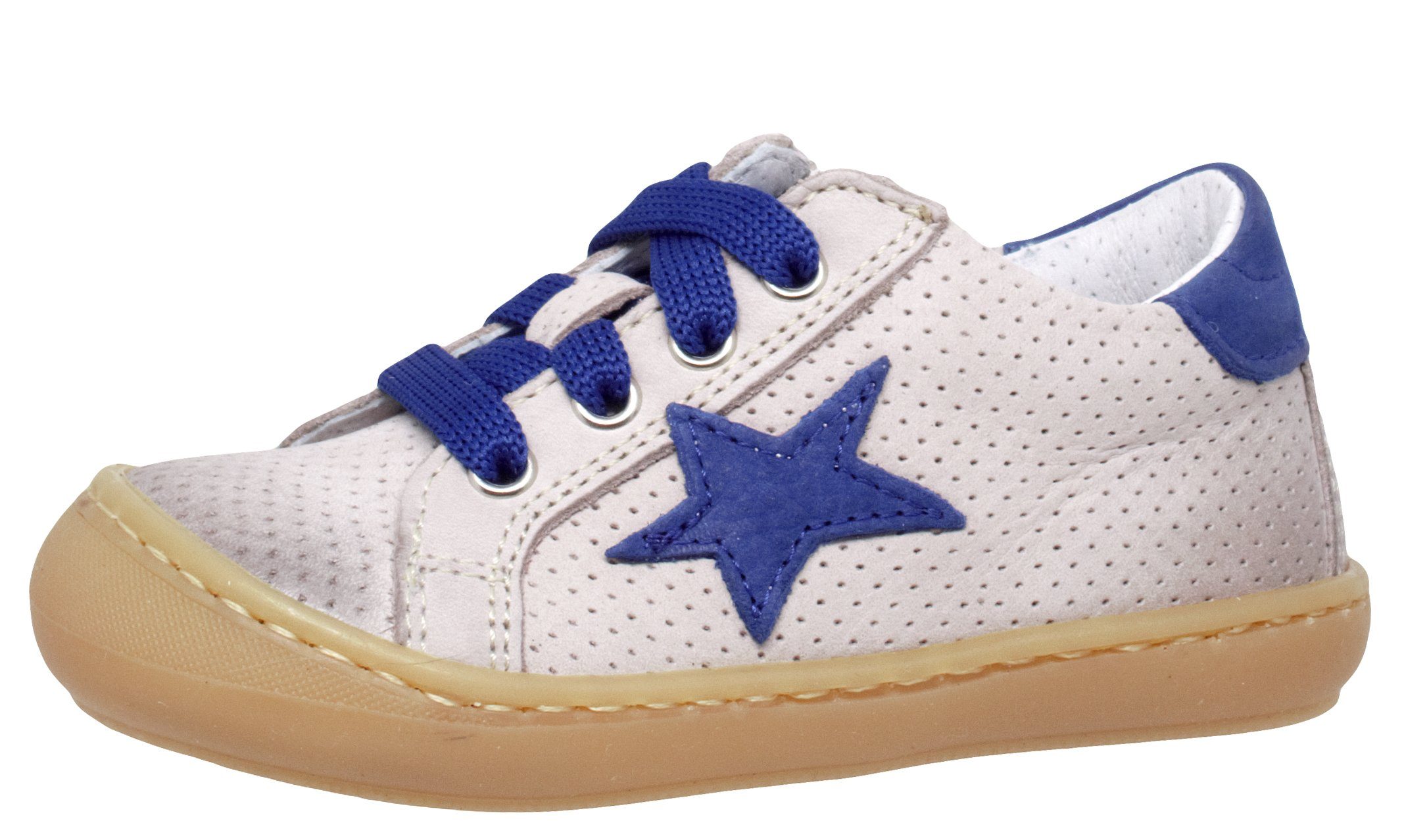 Dianetti Lauflernschuhe Dianetti 9841 Italien Leder Grau Stern Blau Lauflernschuh