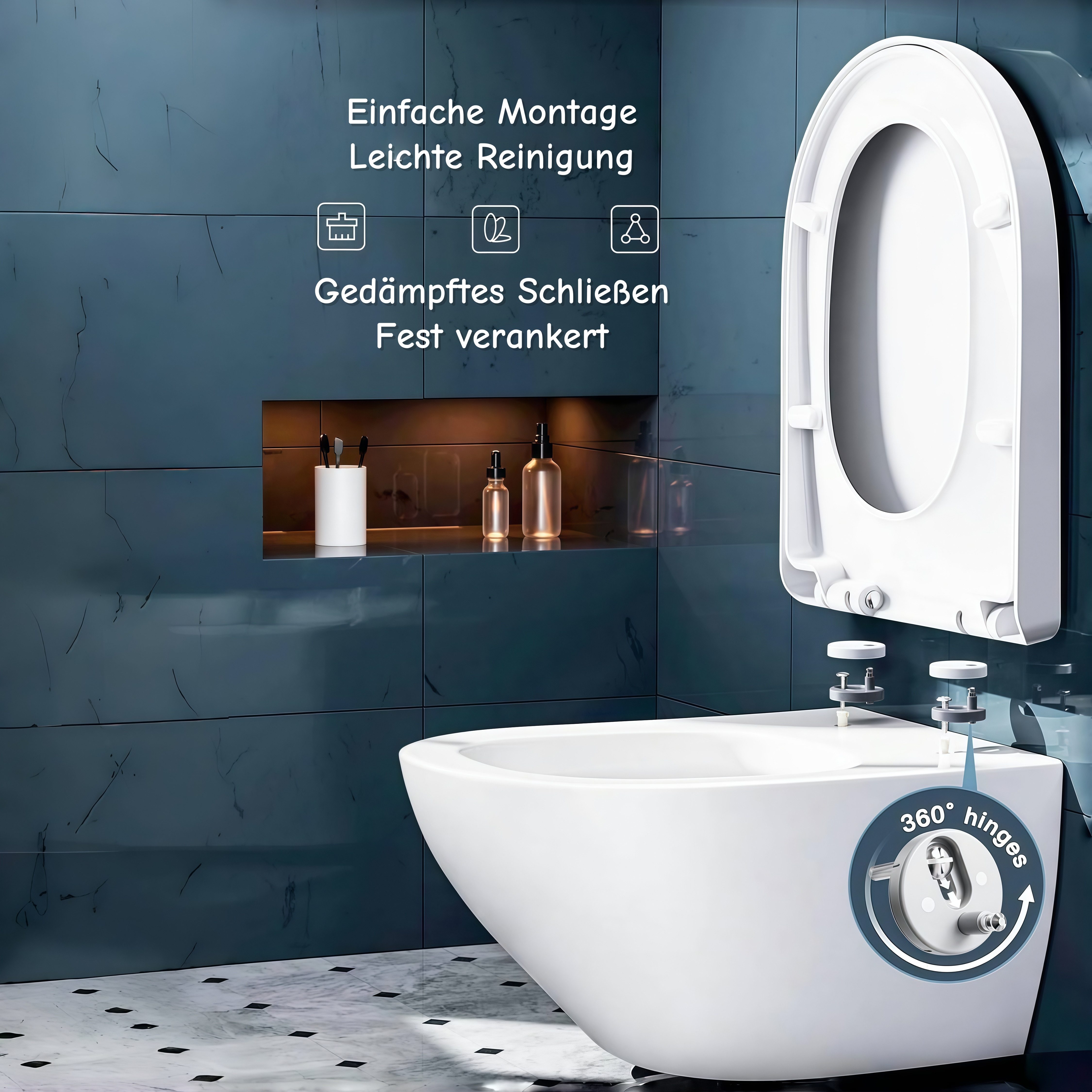 Tooluck WC-Sitz Sanftschließend in Weiß mit günstig online kaufen