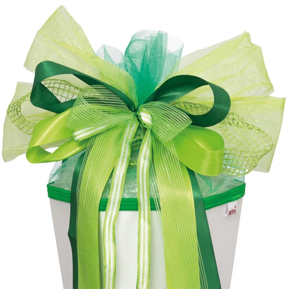 Zuckertüte Schultüte 63 aus x 32 Grün, Green Polyester, für Roth Spirit, Schleife cm, XXL