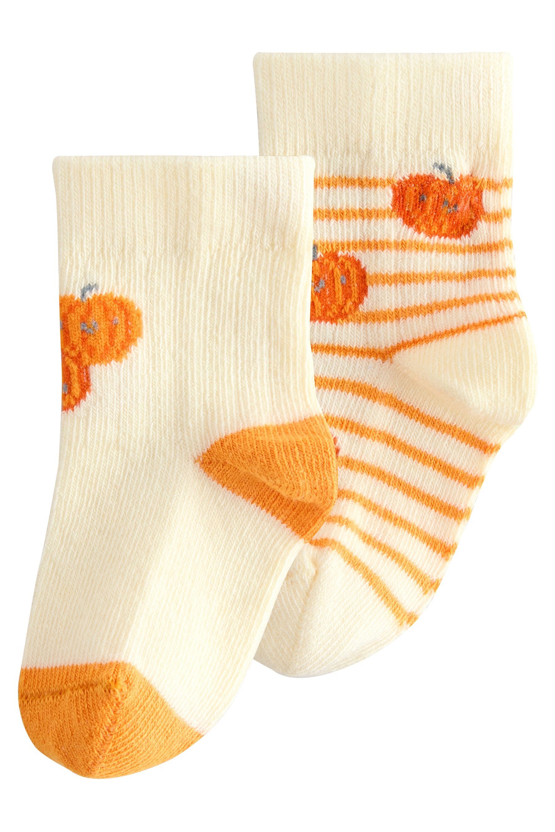 Basicsocken Baby Socken im 2er-Pack, Halloween Kürbis