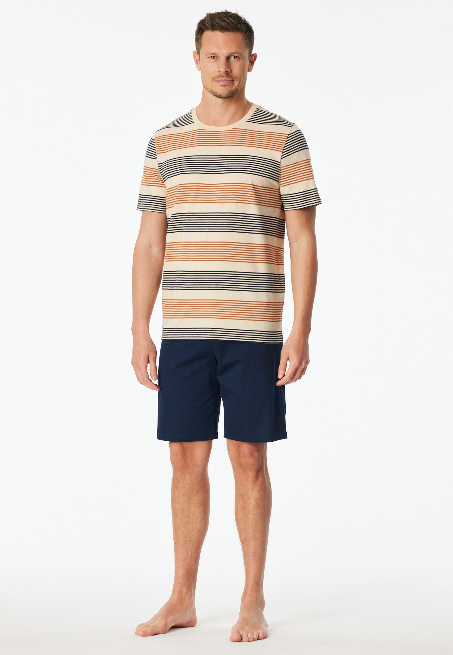 Schiesser Shorty Casual Nightwear (2 tlg) mit Rundhalsausschnitt und kurzen Ärmeln, in Single-Jersey Qualität – Bild 5 von 5