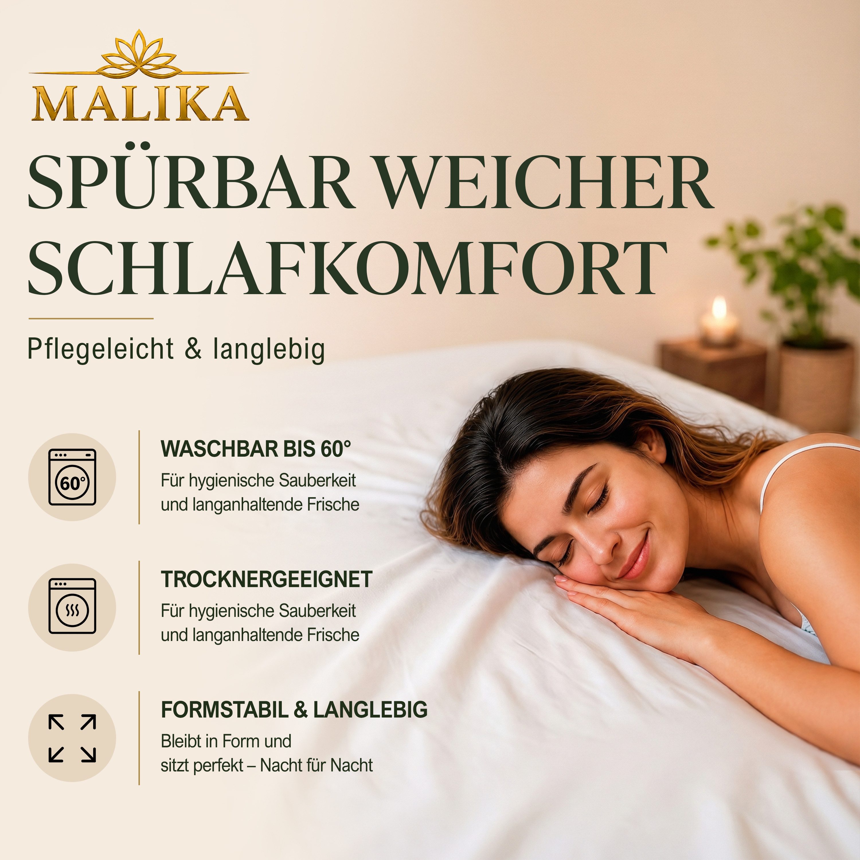 Malika Spannbettlaken aus 100% Baumwolle, 90-100x200, Weiss, Jersey Baumwolle, Gummizug: Ja, (1 Stück), Allergikergeeignet, Pflegeleicht und Atmungsaktiv