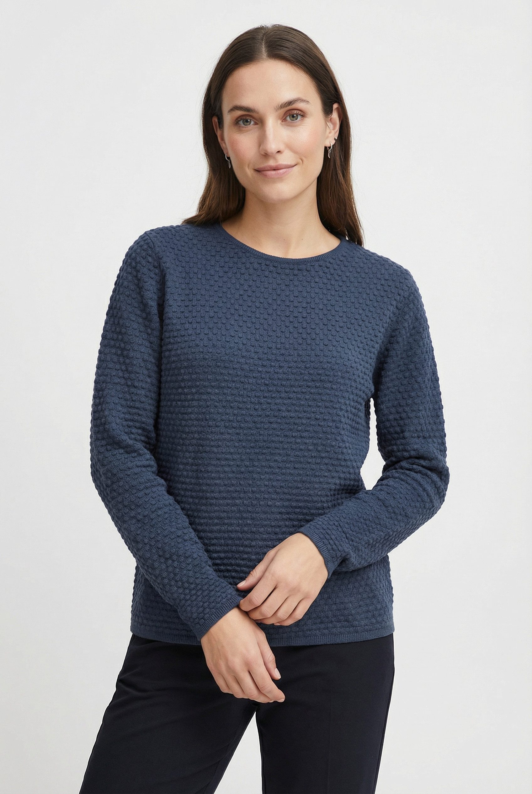 FREEQUENT Strickpullover FQDODO-PU-DOTTIE mit Strick-Knoten-Details