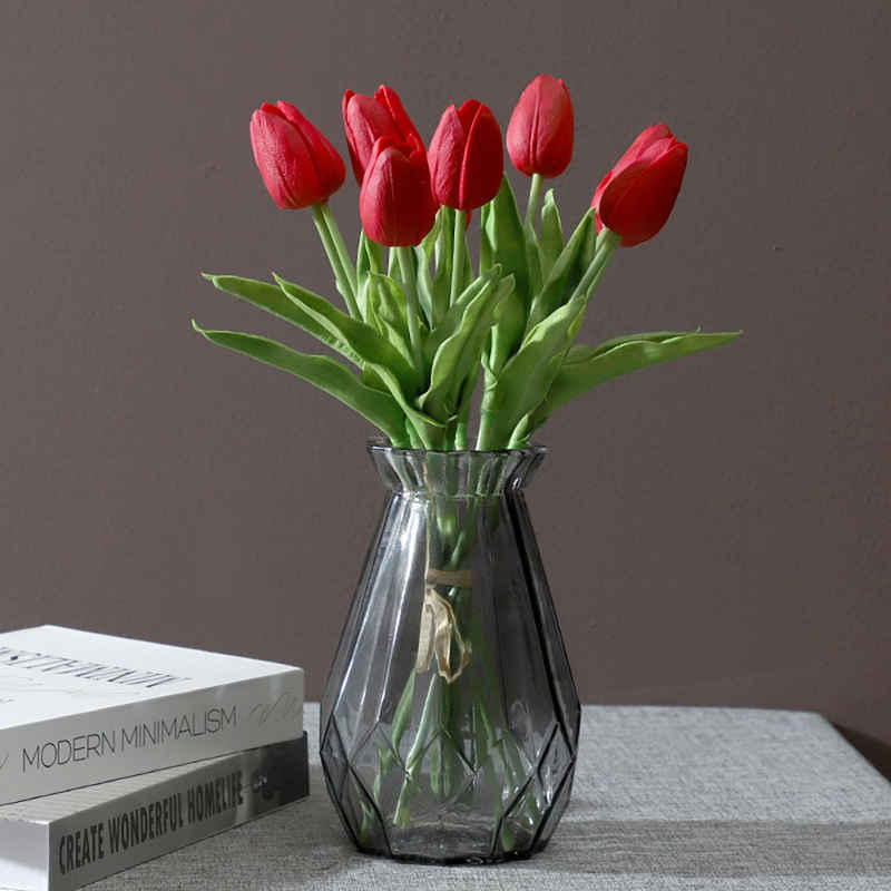 Kunstblume Kunstblume Tulpe, Höhe 34 cm, Tulpenbündel im 7er-Set, CoolBlauza