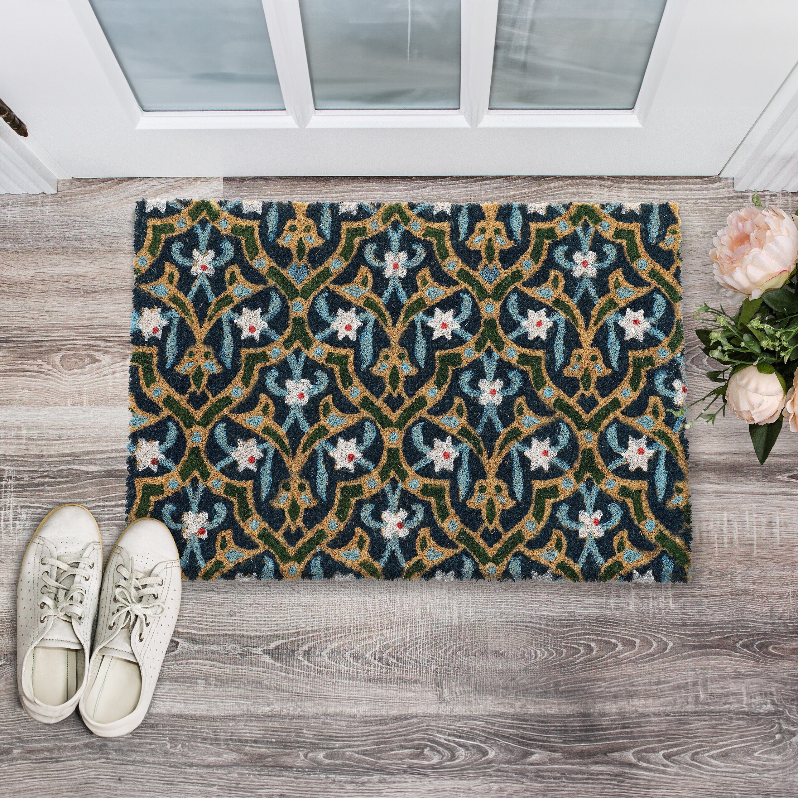 relaxdays Fußmatte Kokos Fußmatte mit orientalischem günstig online kaufen