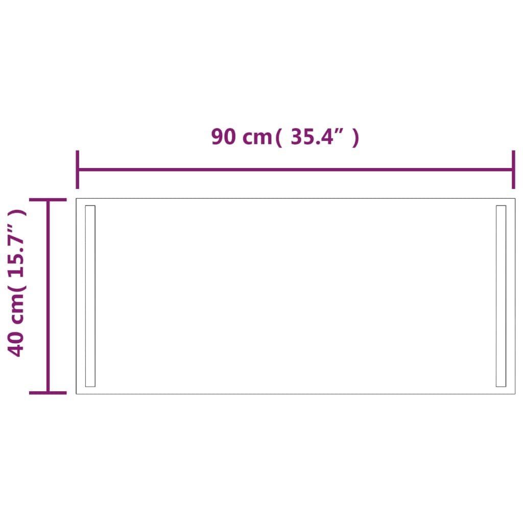 furnicato Wandspiegel 90x40 LED-Badspiegel cm