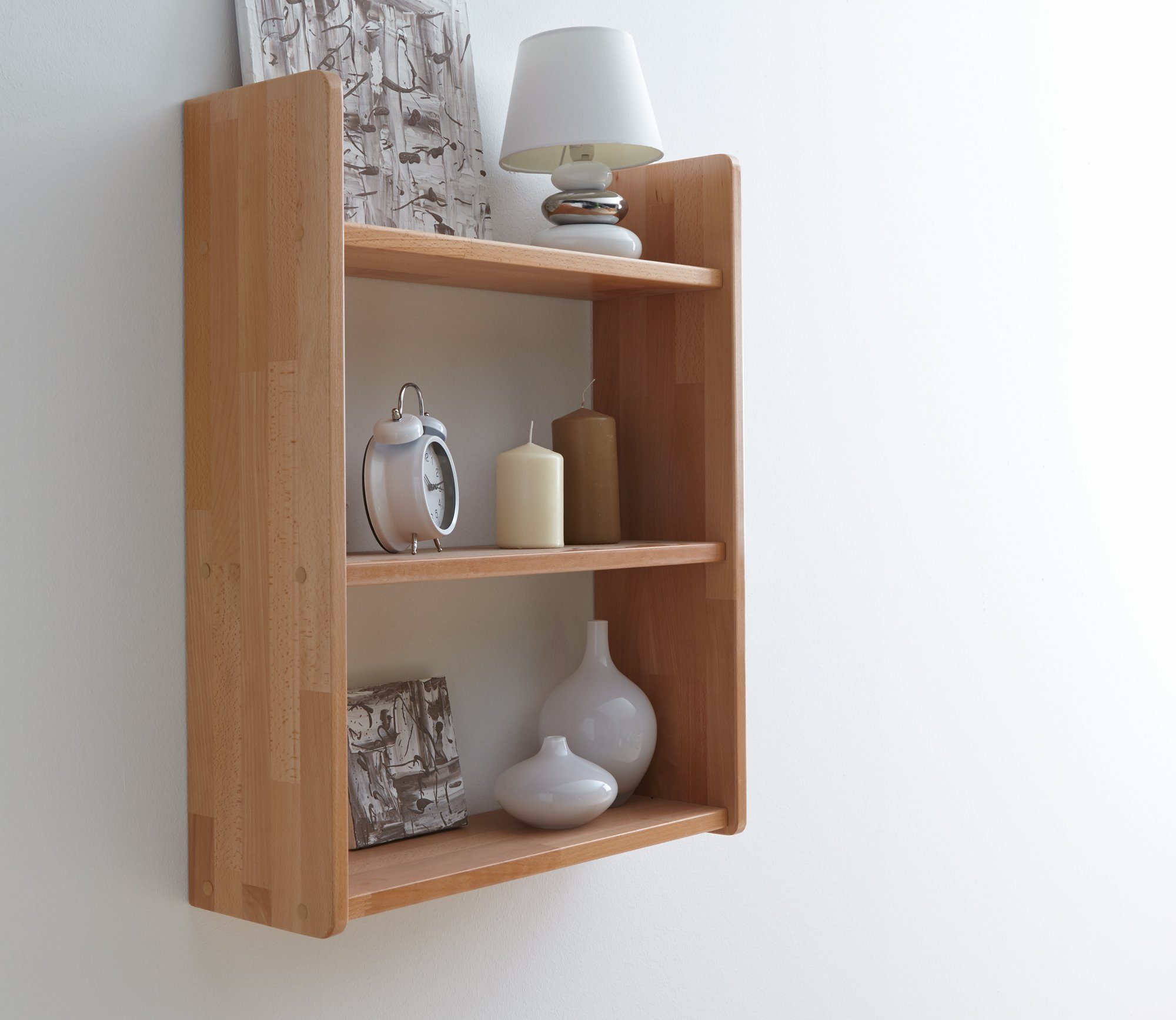 Ticaa Wandregal Wandregal Hängeregal Buche Natur, in verschiedenen Variante günstig online kaufen
