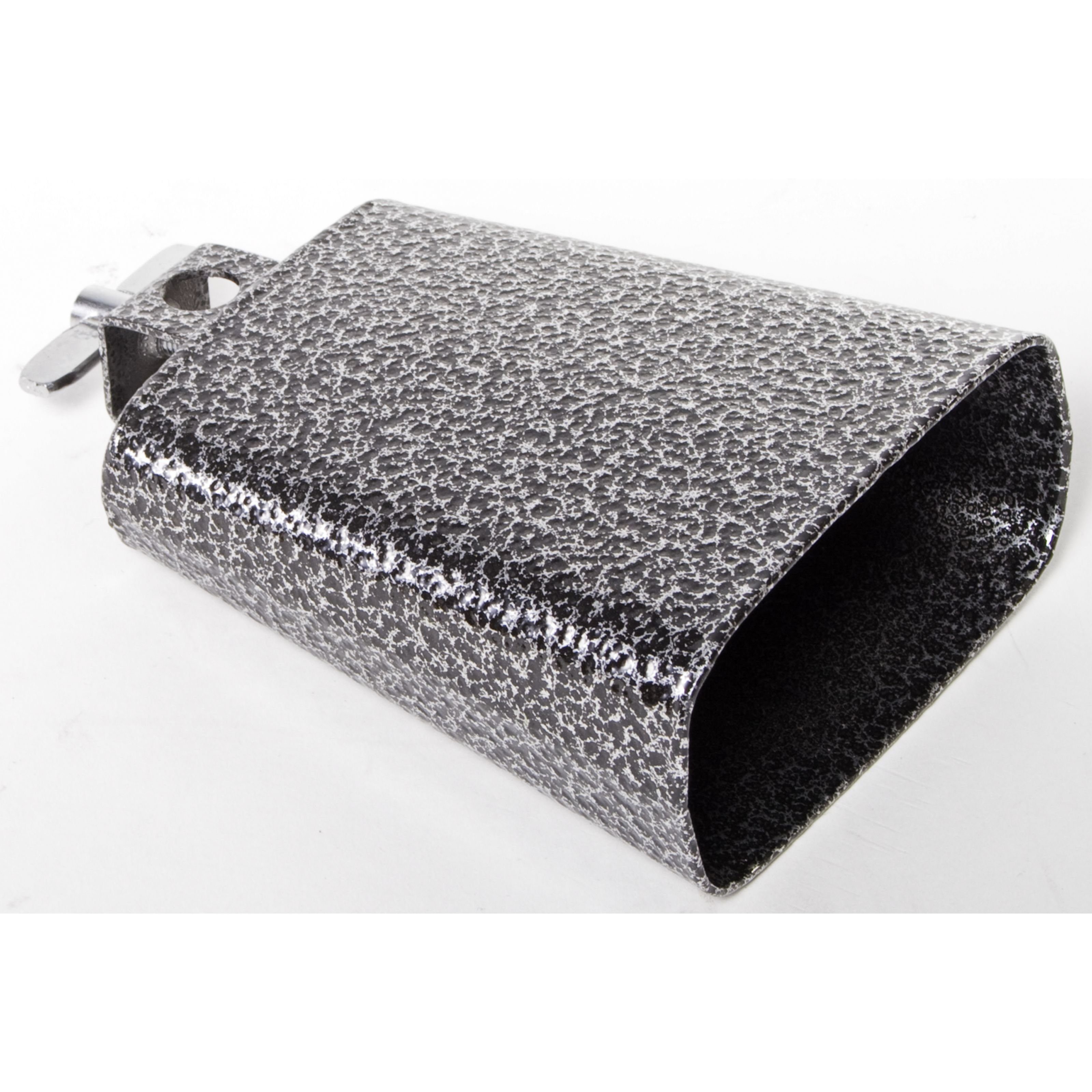 FAME Cowbell,M5 Cowbell 4 1/2 Zoll Schwarz/Silber Hochwertige Stahl-Kuhglocke 11.4 cm Montierbar Durchsetzungsstarker Klang Exzellente Verarbeitung Ideal für Musiker, Percussion, Cowbells, M5 Cowbell, Hochwertige Stahl-Kuhglocke, Durchsetzungsstarker Klang