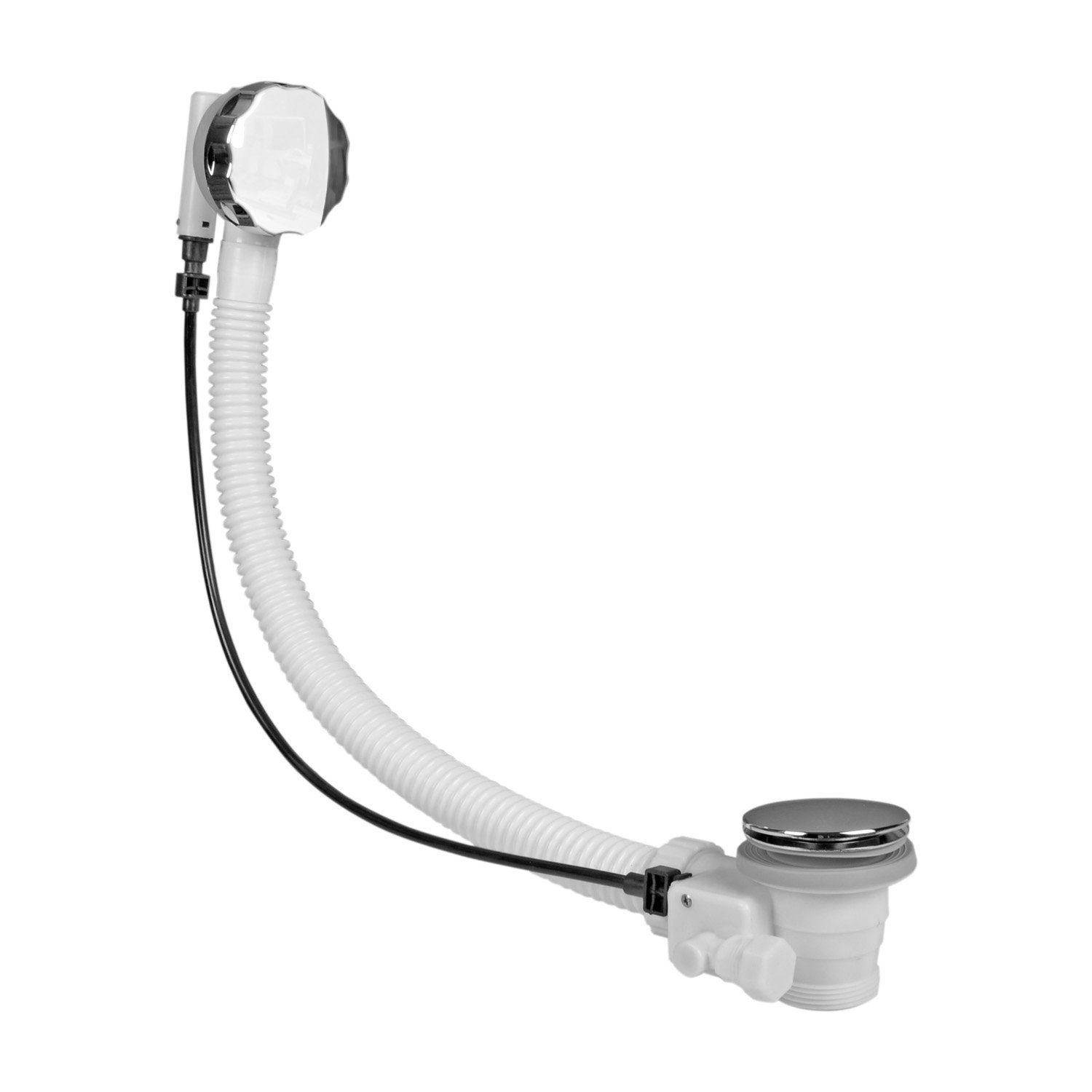 AQUADE Ablaufgarnitur Überlaufgarnitur ø 40/50mm 65cm Siphon DR-008 für Badewanne