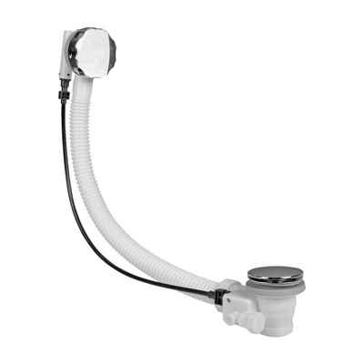 AQUADE Ablaufgarnitur Überlaufgarnitur ø 40/50mm 65cm Siphon DR-008 für Badewanne