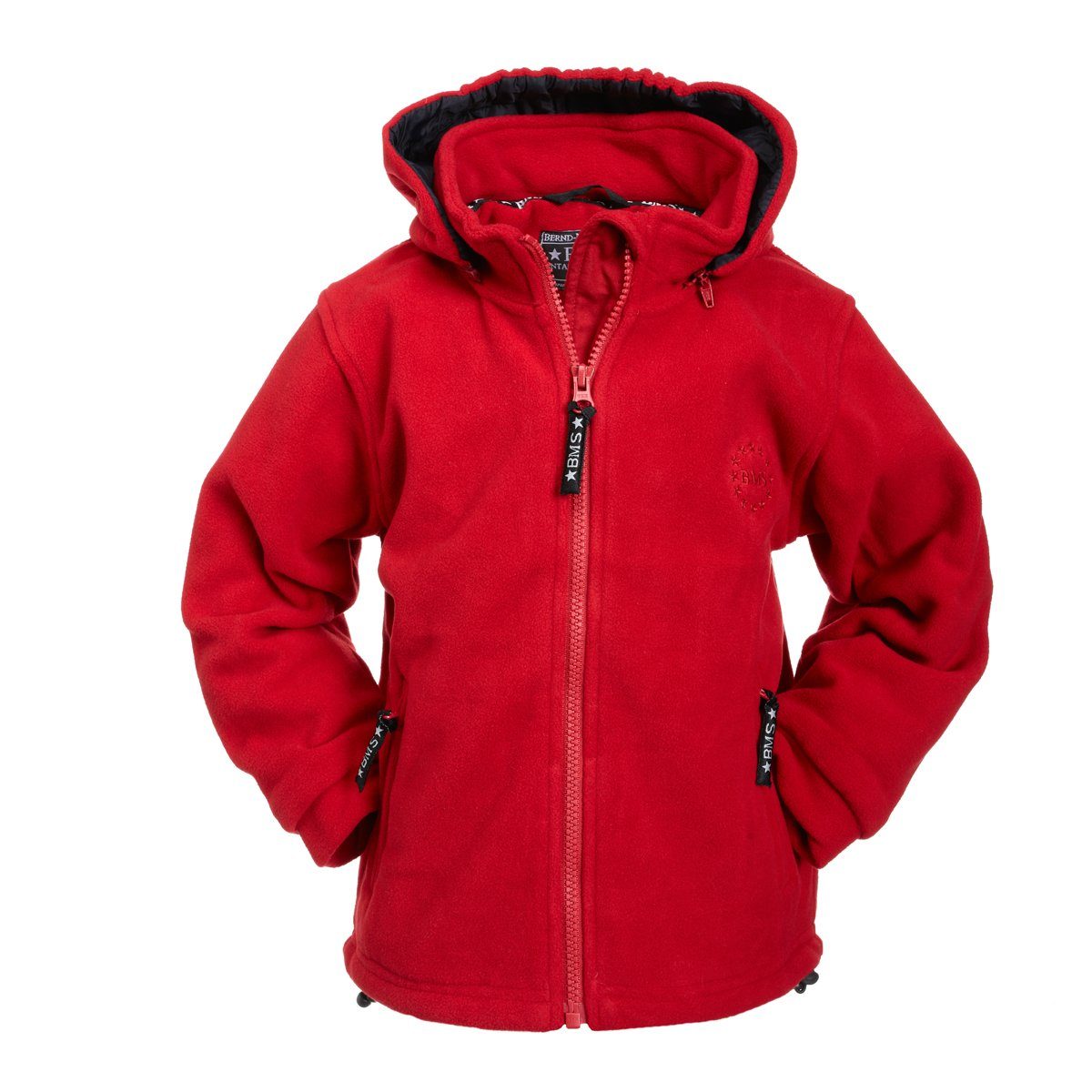 BMS Kapuzenfleecejacke BMS Fleecejacke für Kinder mit abnahmbarer Kapuze