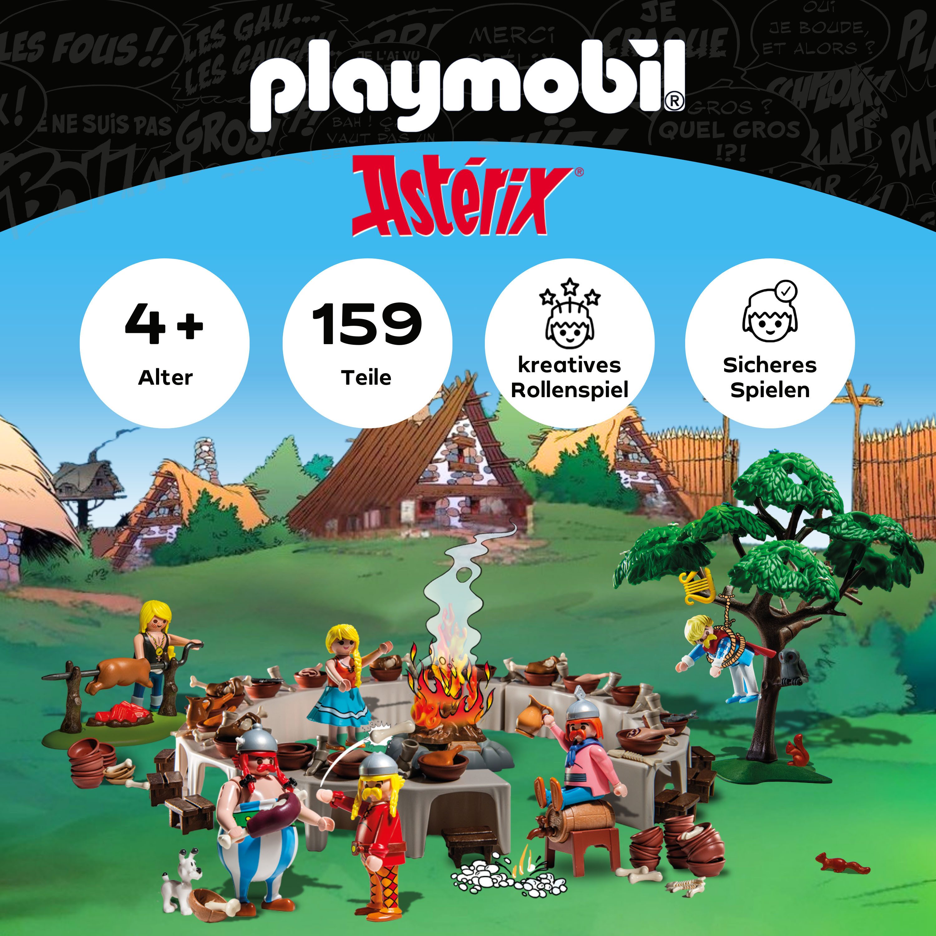 Playmobil® Asterix: Das Dorfbankett (71827), Playmobil Asterix Konstruktion günstig online kaufen