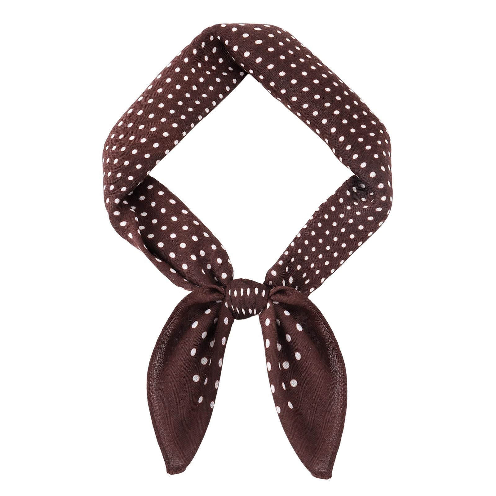 Zaewry Seidentuch Modisches Damen-Seidentuch, bedruckter Damenschal, retro Damen-Kopftuch und Haarband