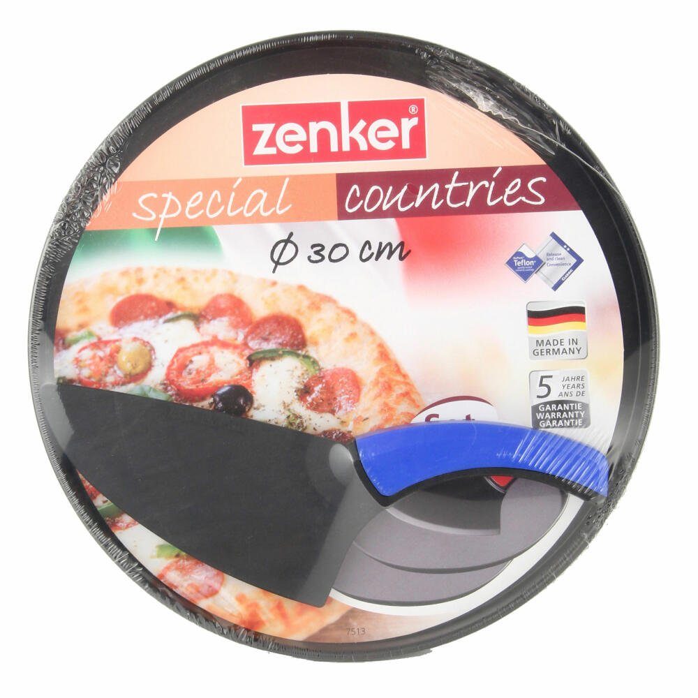 Zenker Pizzablech Zenker Special Countries Pizza-Set, 3-tlg. 29 cm, Stahlblech