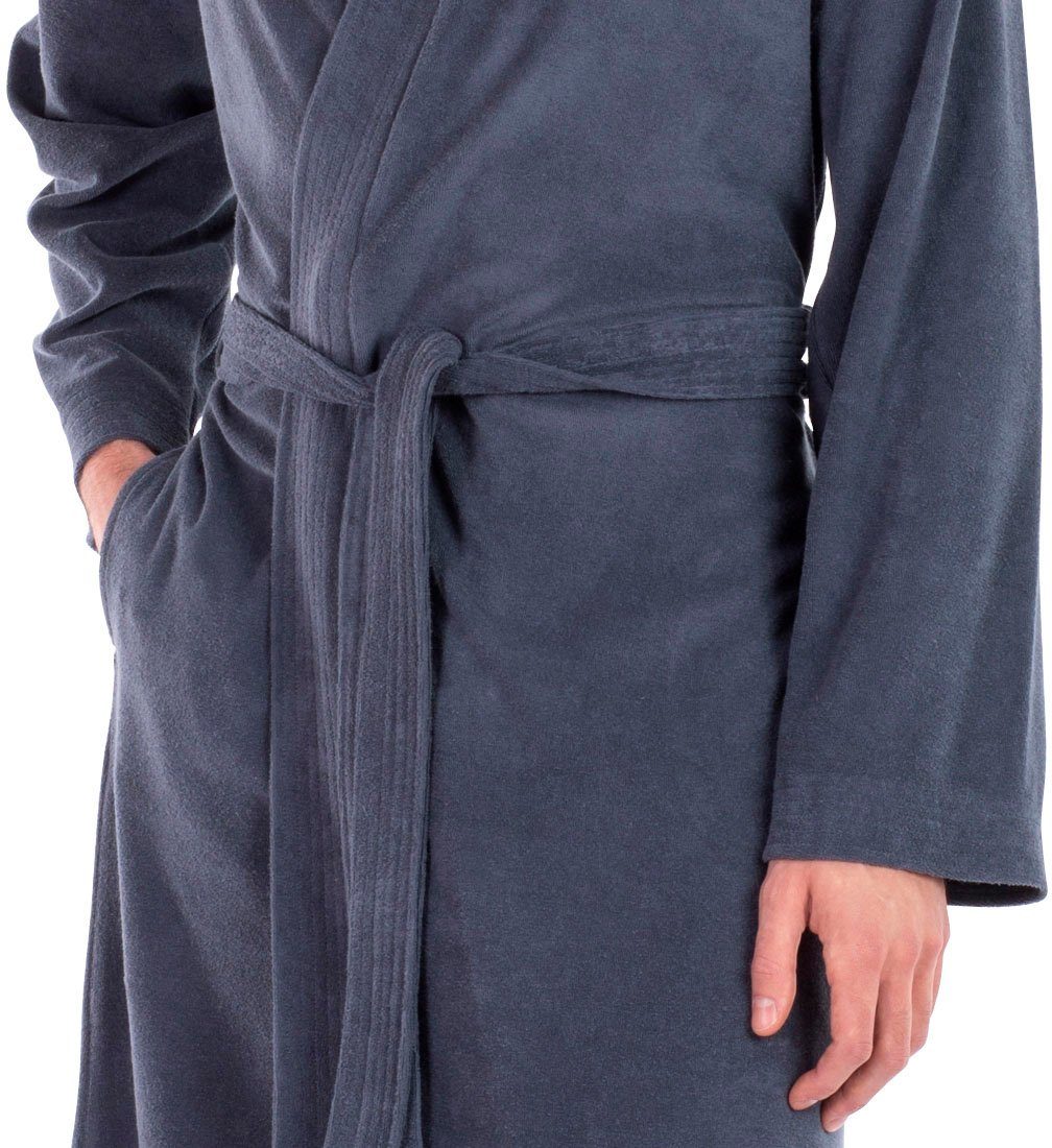 framsohn frottier Bademantel Leichter Bademantel Herren, Langform, Jersey, günstig online kaufen