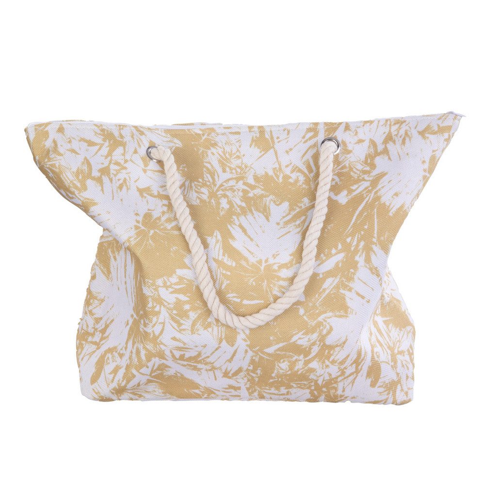 MICA Strandtasche Strandtasche - Blätter - gelb - ca. 38 x 14 x 37 cm günstig online kaufen
