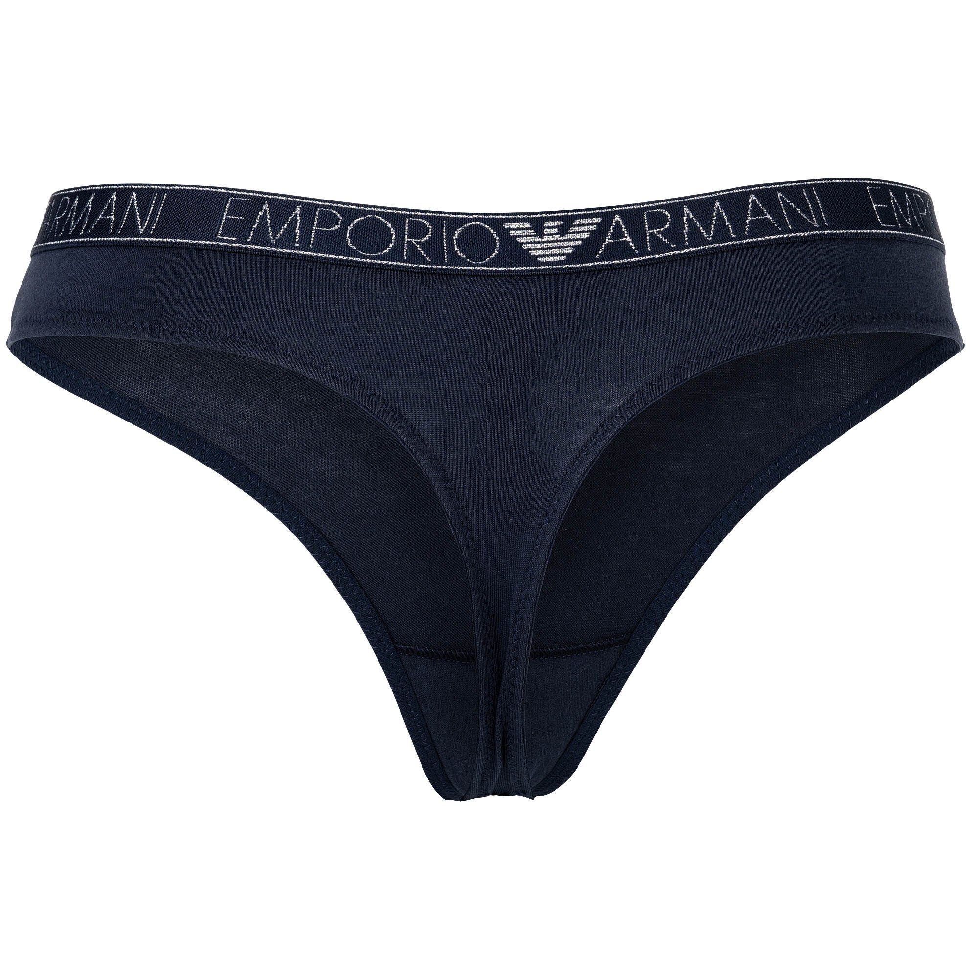 2er Blau Pack String ESSENTIAL LOGO - Damen Armani Emporio String, STUDS