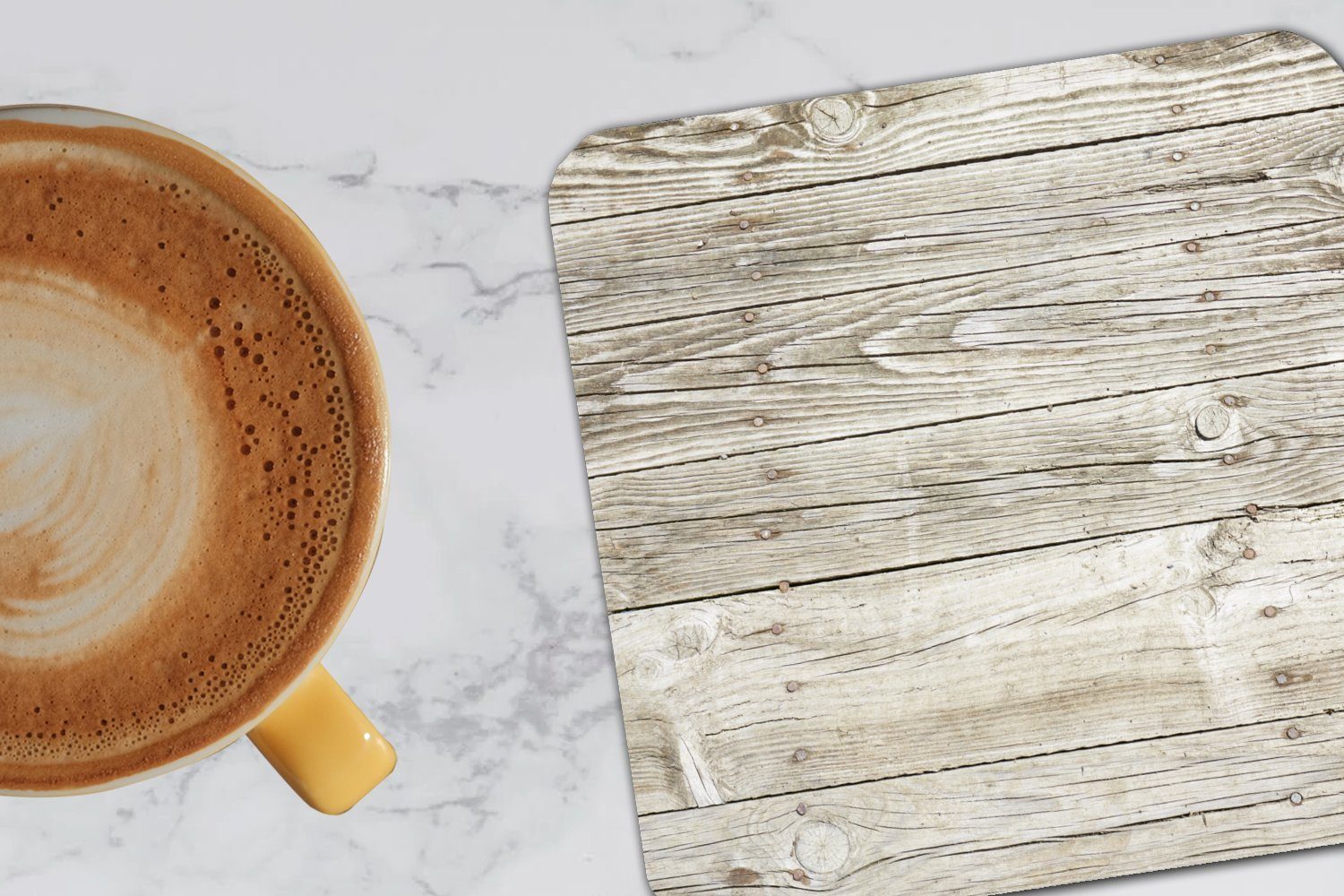 Hintergrund, Tasse Tischuntersetzer, als Holzwand 6-tlg., Zubehör Eine Glasuntersetzer Gläser, Korkuntersetzer, helle Glasuntersetzer, MuchoWow für Untersetzer,