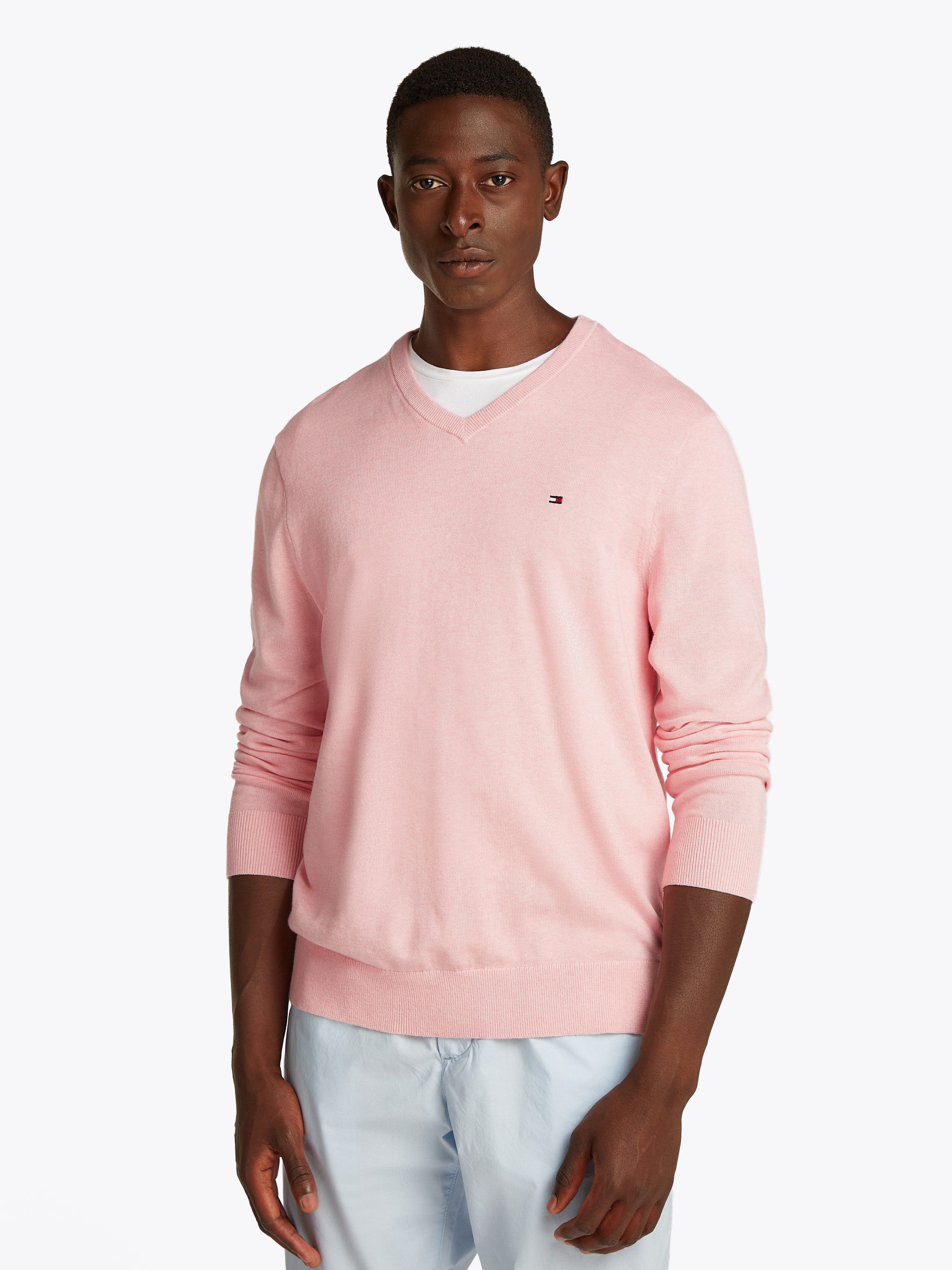Tommy Hilfiger Strickpullover ESSENTIAL COTTON V günstig online kaufen