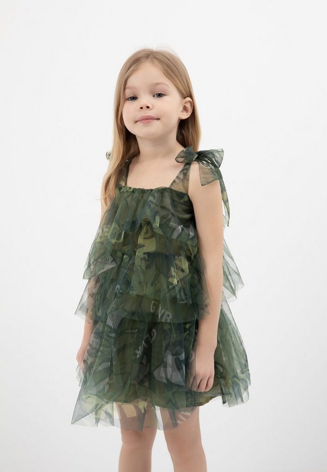 Gulliver Jerseykleid mit feinem Mesh, Luftiges Sommerkled mit Trägern von  Gulliver für Mädchen