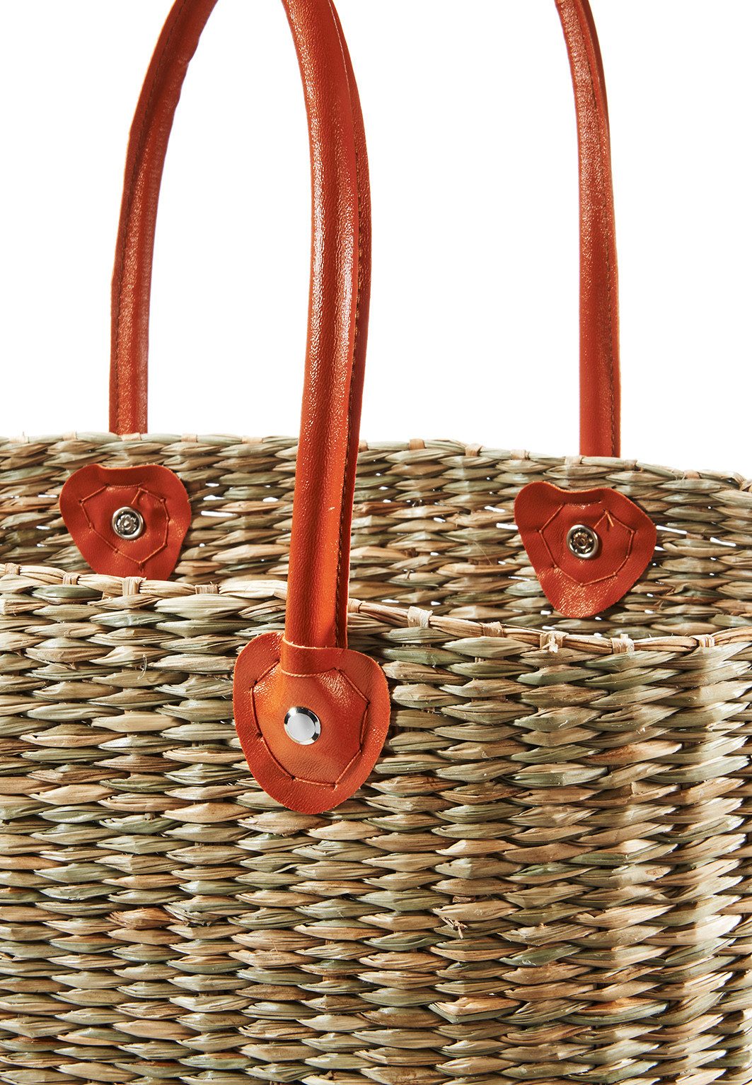 Kobolo Shopper Tasche Tragetasche ULI aus Seegras mit PU Henkeln (Stück, 1-tlg., 1 Stück), 41x19x30/50cm