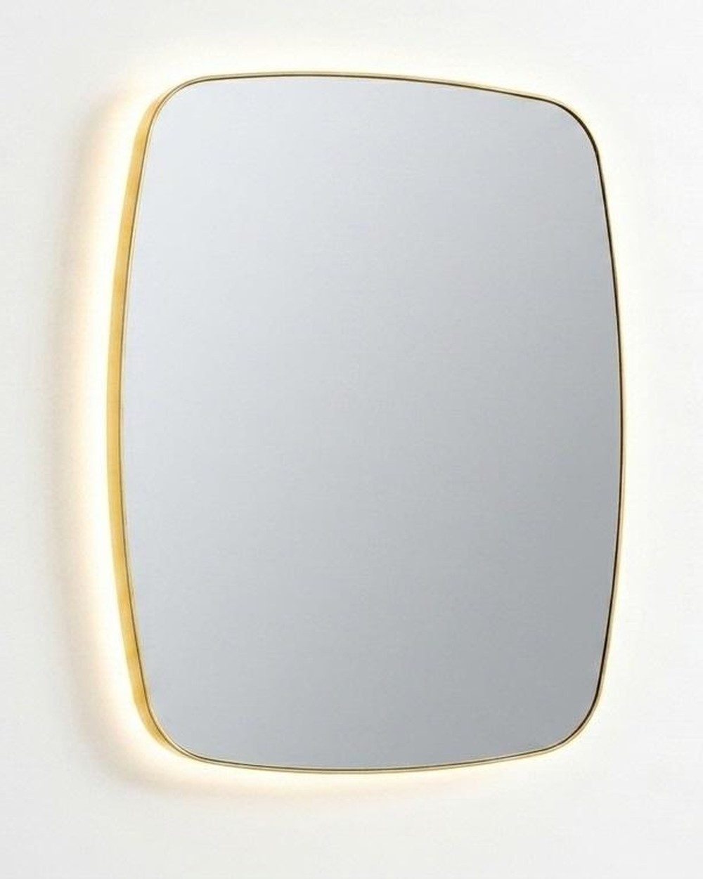 Xlmoebel Dekospiegel Geometrischer LED-Wandspiegel im minimalistischen Design, Made in Europa