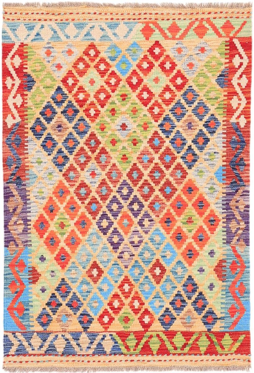 Orientteppich Kelim Afghan Heritage 91x125 Handgewebter Moderner Orientteppich, Nain Trading, rechteckig, Höhe: 3 mm