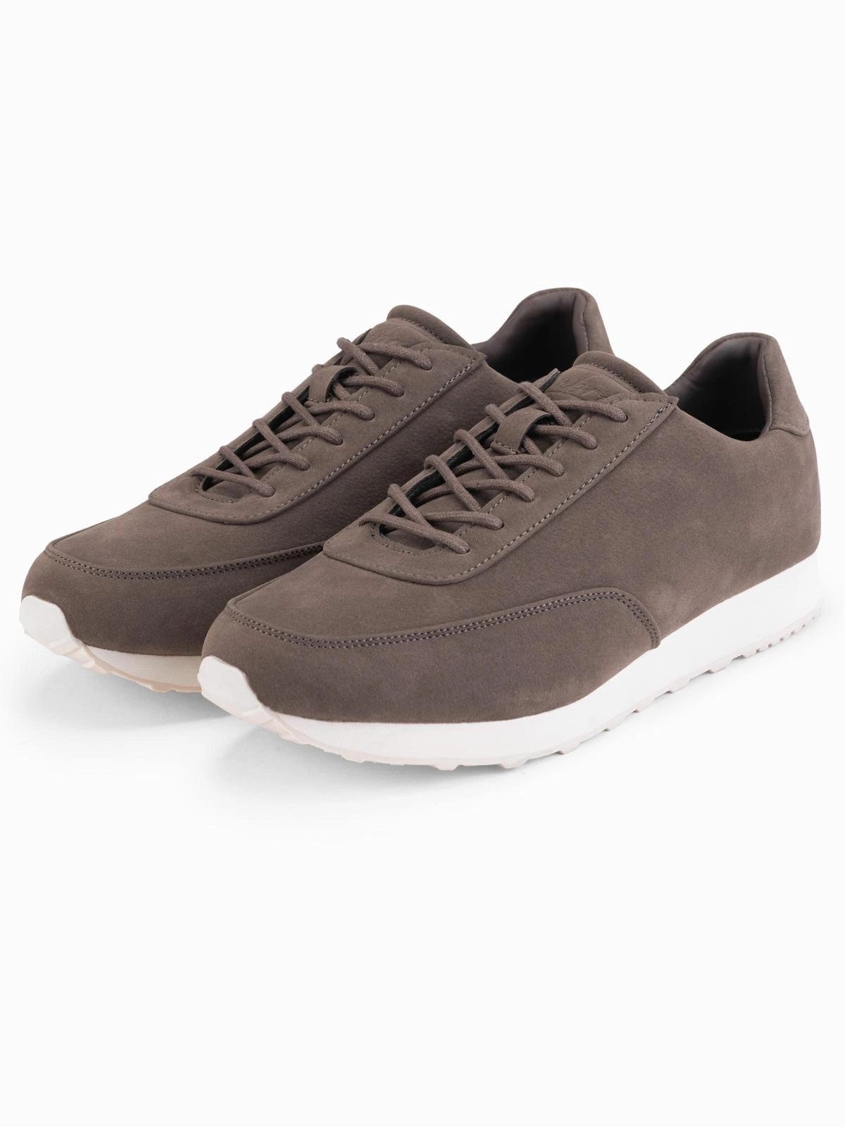 OMBRE Sportliche Herren-Sneaker-Schuhe aus Öko-Leder mit Wildleder-Finish Sneaker
