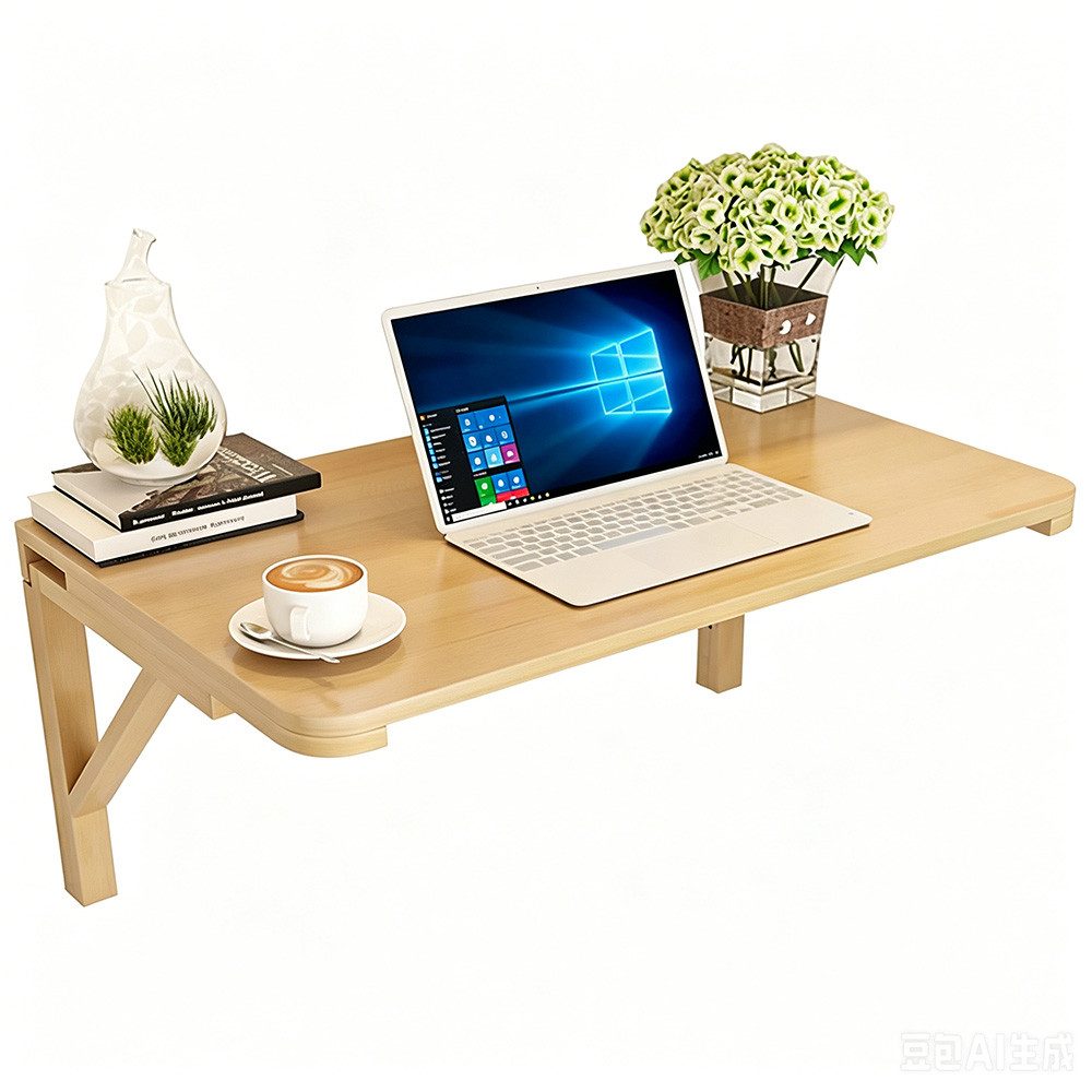 TUWENA Klapptisch Wandklapptisch Aus Massivholz, Klapptisch Schwimmender Schreibtisch, Für Küche, Arbeitszimmer und Heimbüro – robustes einfache Installation