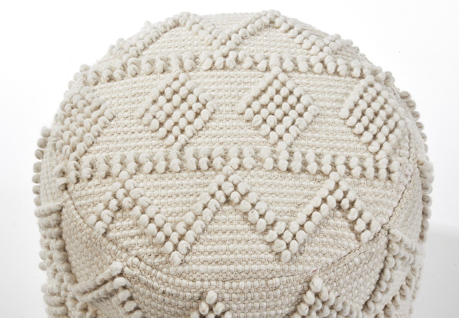 Kobolo Sitzwürfel Sitzpouf Pouf MANDALA aus Baumwolle mit Muster (1 Stück, Nachhaltig)