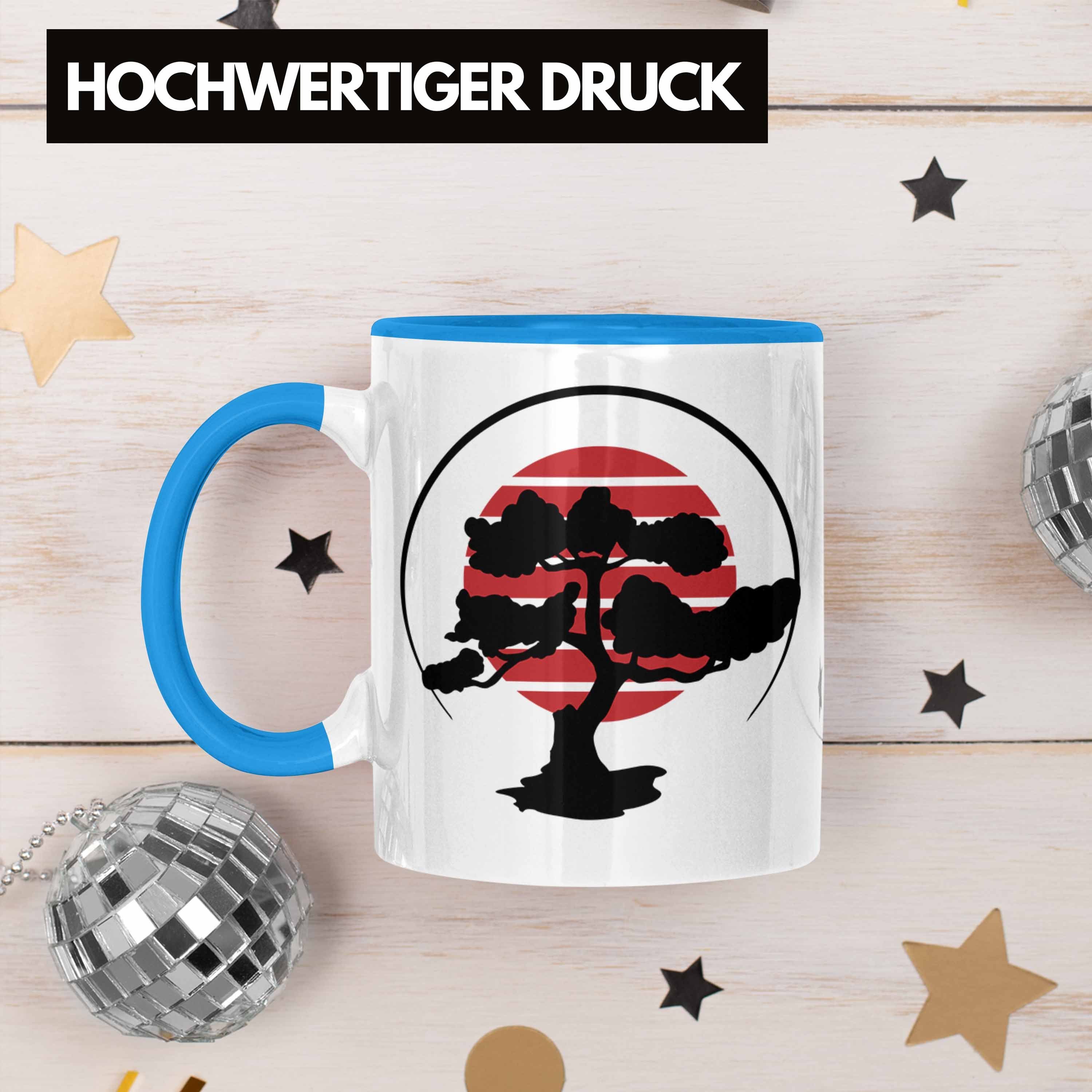 Tasse Bonsai-Liebhaber Lustige für Tasse Geschenk Blau Trendation Bonsai