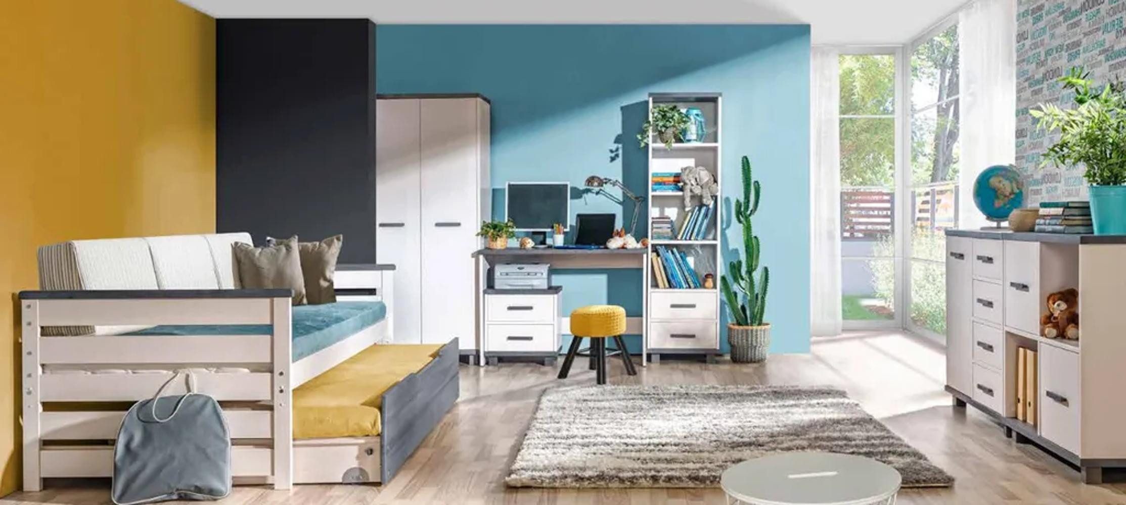 Xlmoebel Schlafsofa Klappbares Holz-Schlafsofa für Kinderzimmer in modernem Design, Hergestellt in Europa