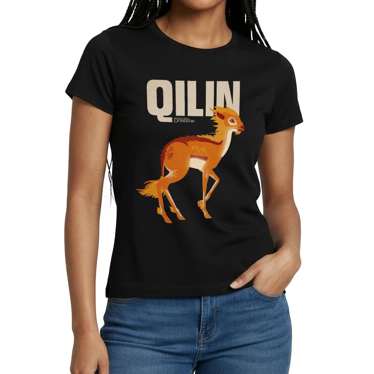 T-Shirt Phantastische Tierwesen 3 Qilin Einhorn Frauen T-Shirt
