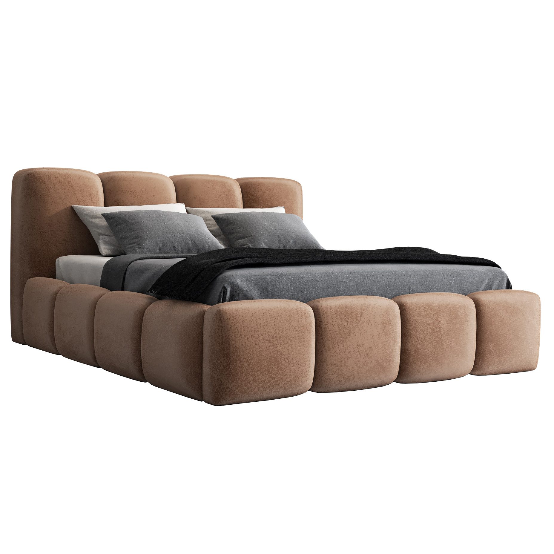 A&J MöbelLand GmbH Polsterbett DANA mit Matratze, Lattenrost und Bettkasten günstig online kaufen