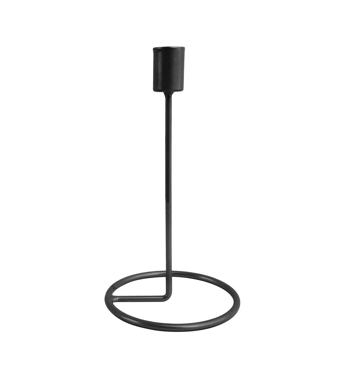 Dekoobjekt Kerzenständer in Schwarz, Höhe 20cm
