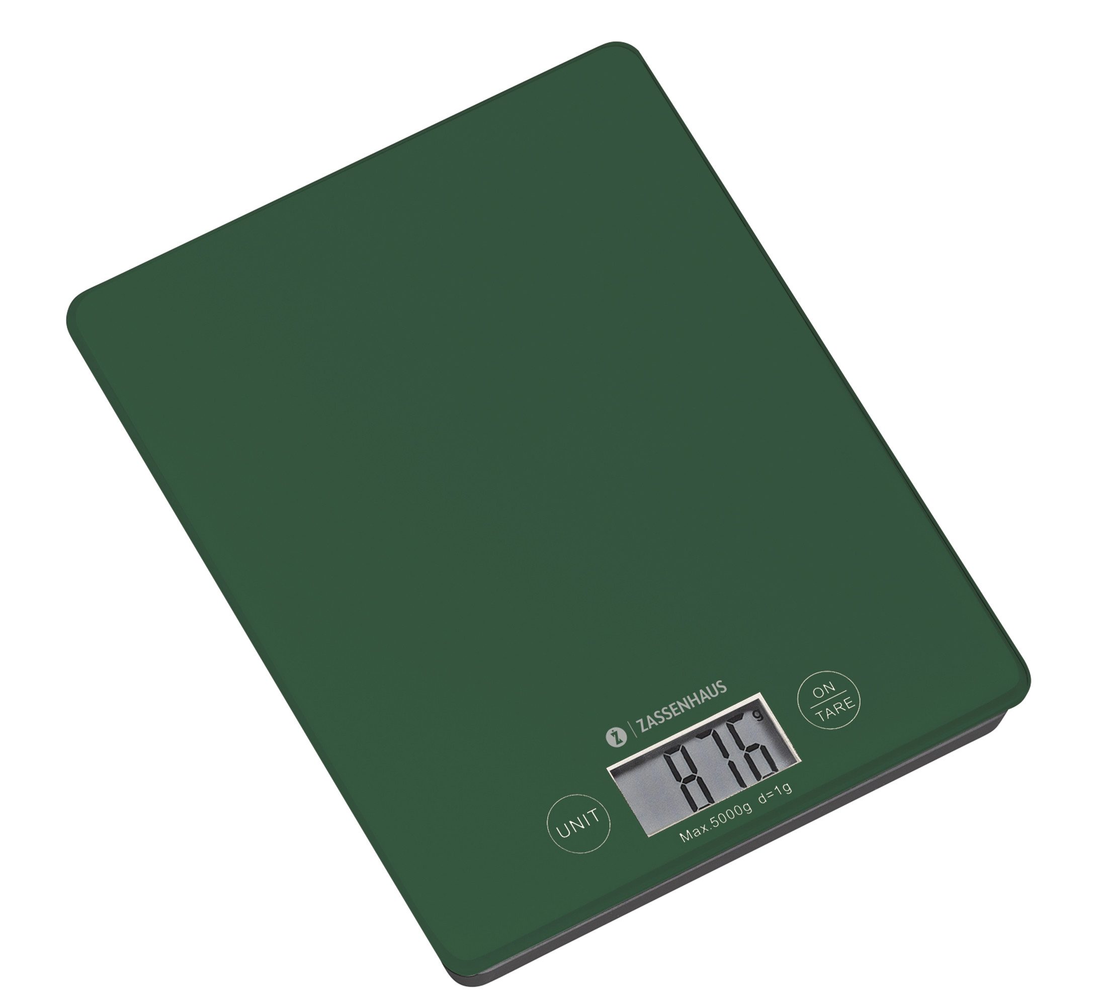 ZASSENHAUS Küchenwaage Digitale Küchenwaage Haushaltswaage ZASSENHAUS BALANCE deep forest
