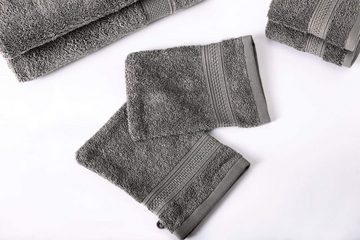 Komfortec Seiftuch Waschhandschuhe Set aus 100% Baumwolle, (Packung, 2-St), Weich, Leich, Frottee, Schnelltrocknend