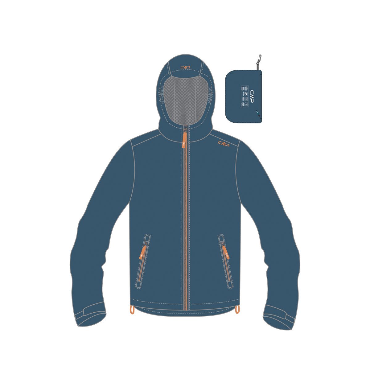 Regenjacke CMP Jungen Regenjacke Fix Hood 39X7984