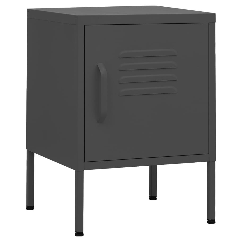 vidaXL Nachttisch Nachttisch Anthrazit 35x35x51 cm günstig online kaufen