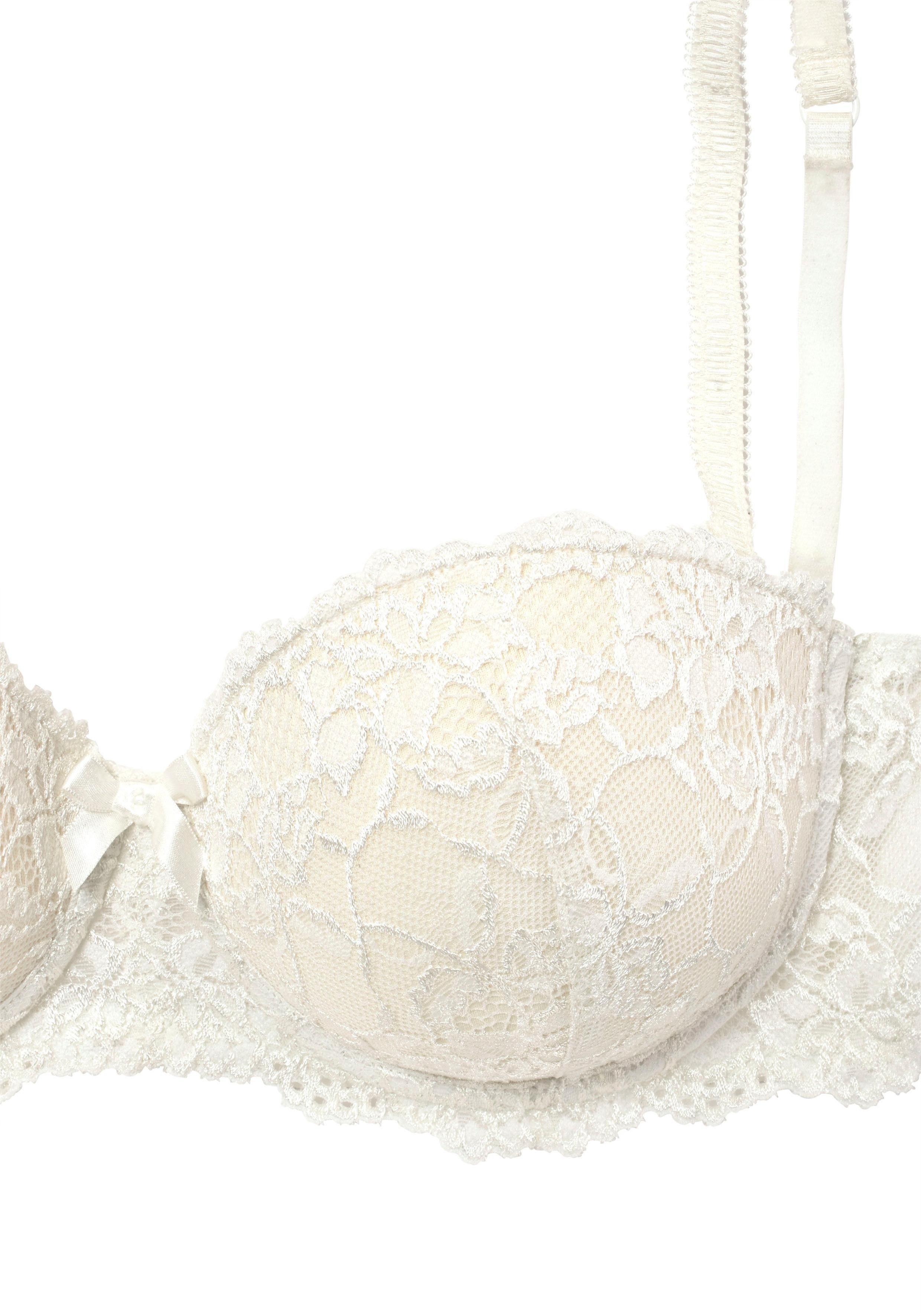 Vivance by Lascana Balconette-BH, Dirndl-BH, trägerloser BH, Push-up-BH mit abnehmbaren Trägern & edler Spitze, Dessous – Bild 5 von 5