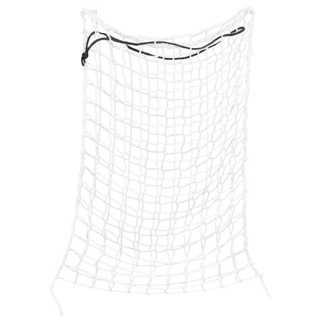 vidaXL Futterspender Heunetze 2 Stk. Rund Weiß 75x50 cm PP