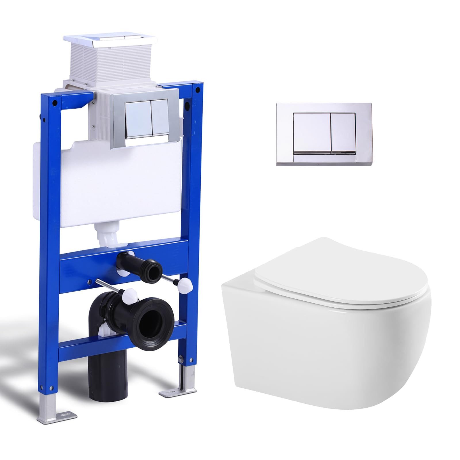 HOROW Vorwandelement WC Toilette Komplettset hänge wc Set Komplett, Hänge W günstig online kaufen