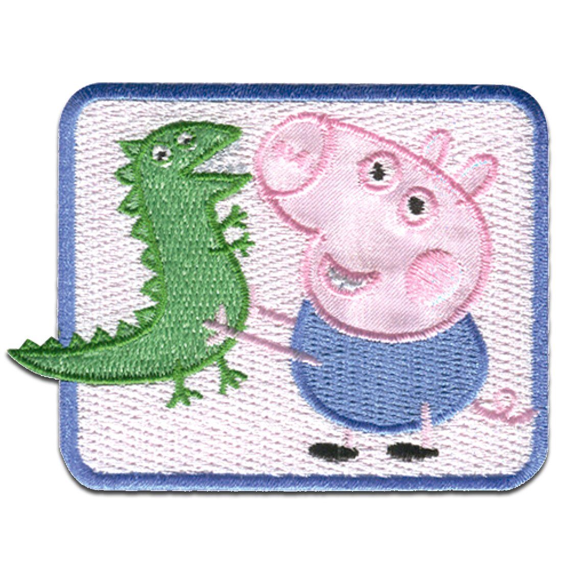 Peppa Pig Пластырь, Polyester, Peppa Wutz © Schorsch Wutz - Пластырь, Bügelbild, Aufbügler, Applikationen, Patches, Flicken, zum aufbügeln, Größe: 7,7 x 5,8 cm