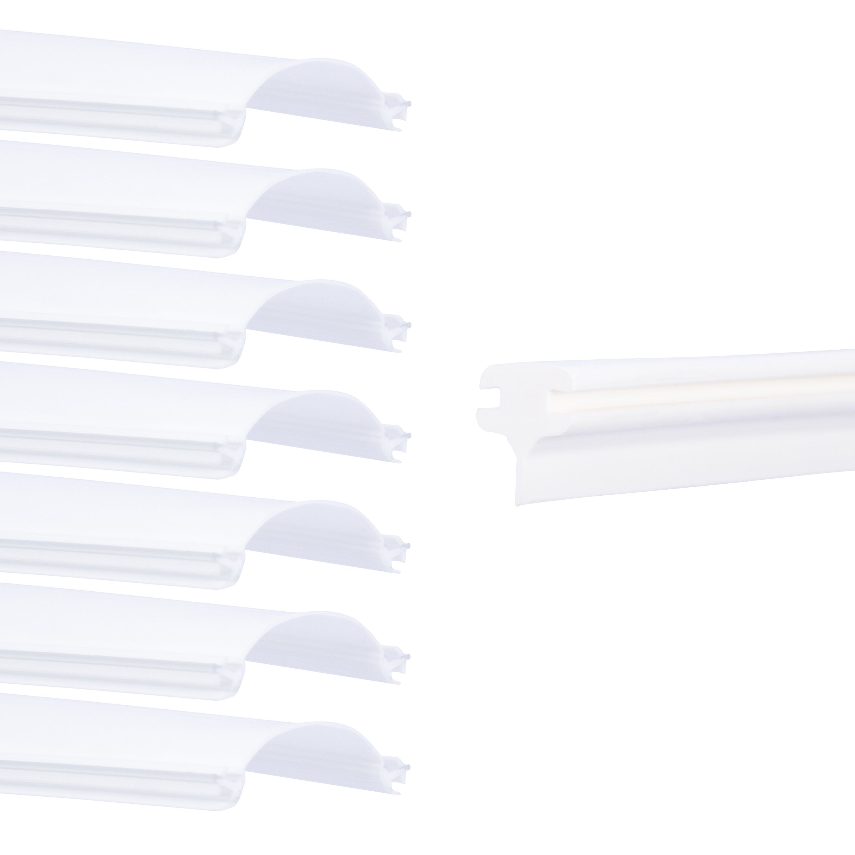 Schulte Duschdichtung Set für Schulte Badewannenaufsatz Komfort mit 3 mm starkem Glas, L: 160 cm