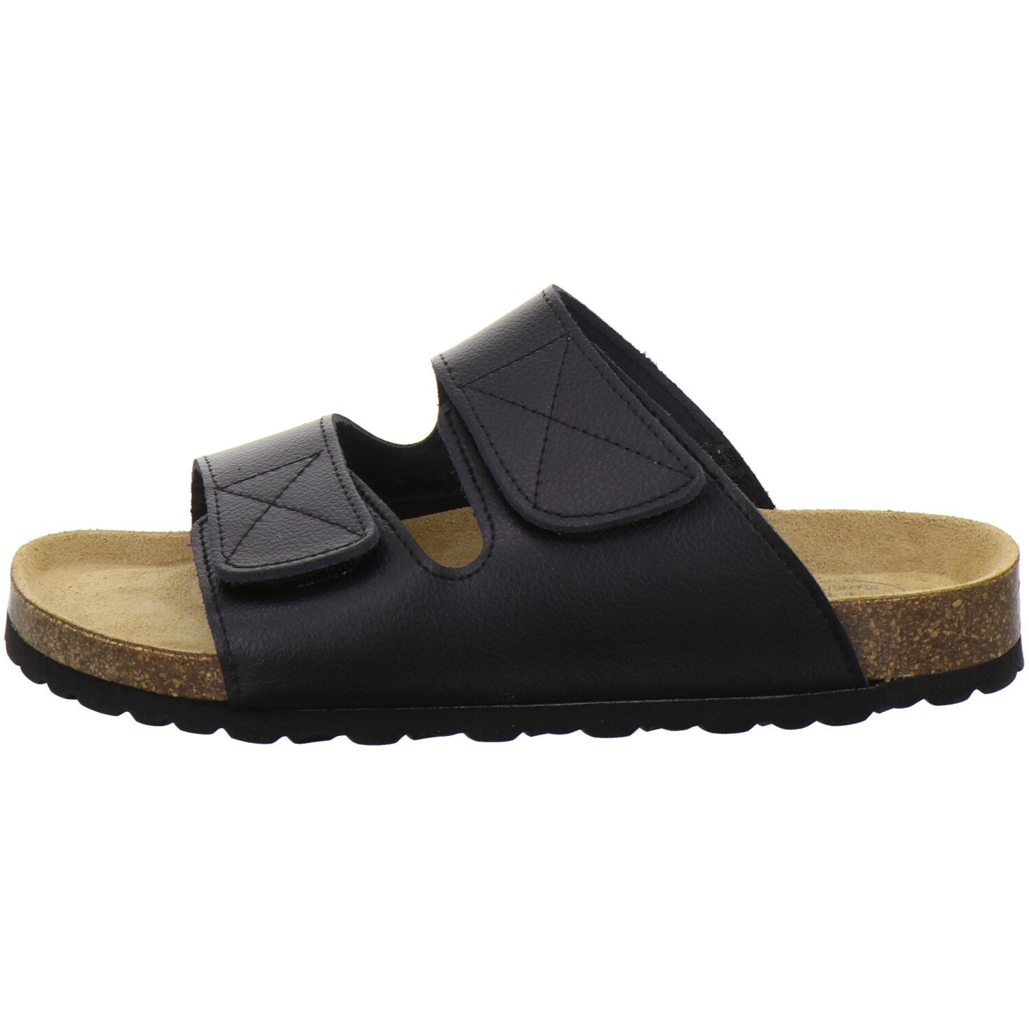 AFS-Schuhe 310823 Klettverschluss Pantolette für Herren aus Leder mit Fußbett, Made in Germany