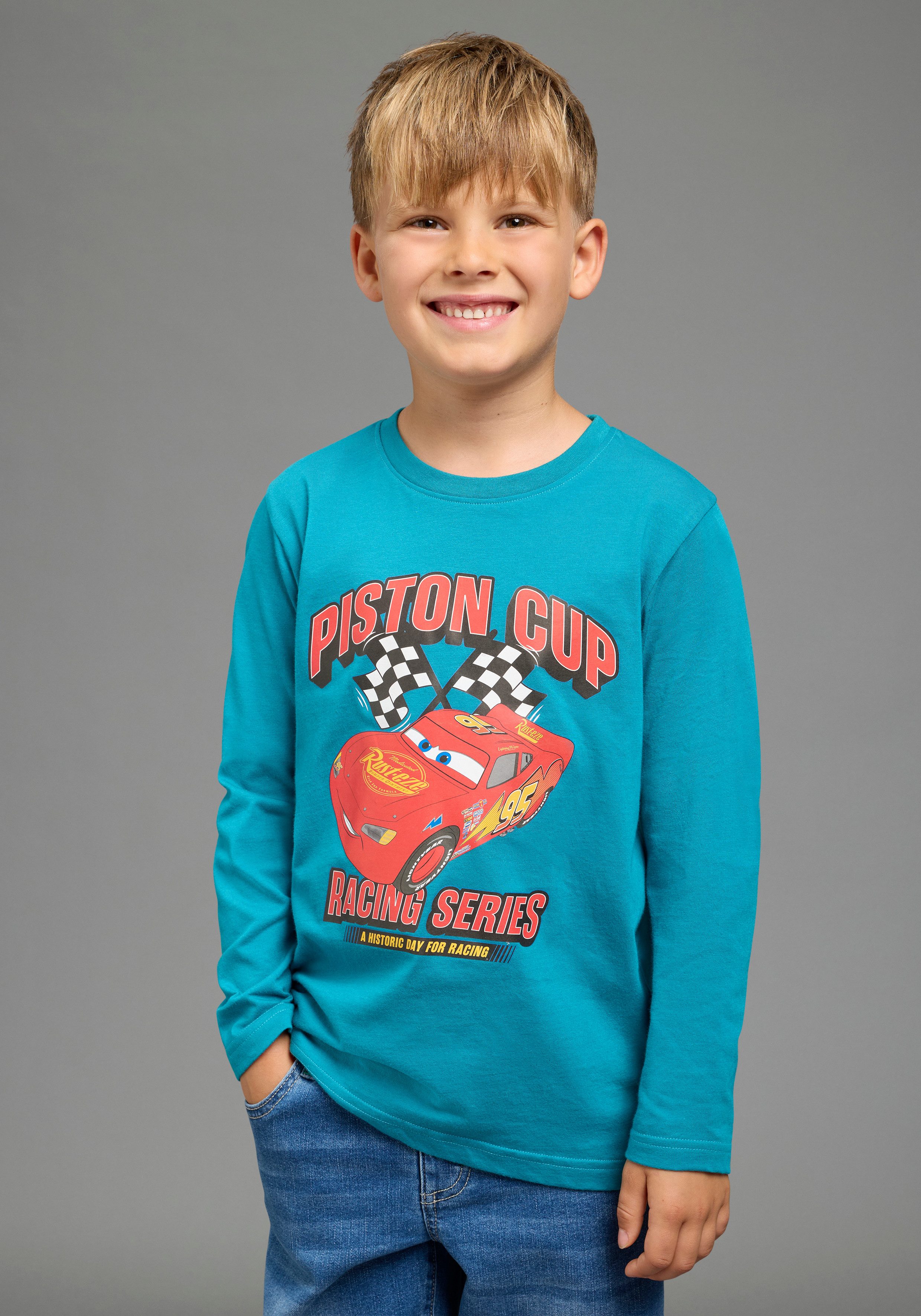 KIDSWORLD Langarmshirt CARS Lightning McQueen Shirt, Disney Disney-Shirt, Basic-Passform, Langarm, modischer Stil