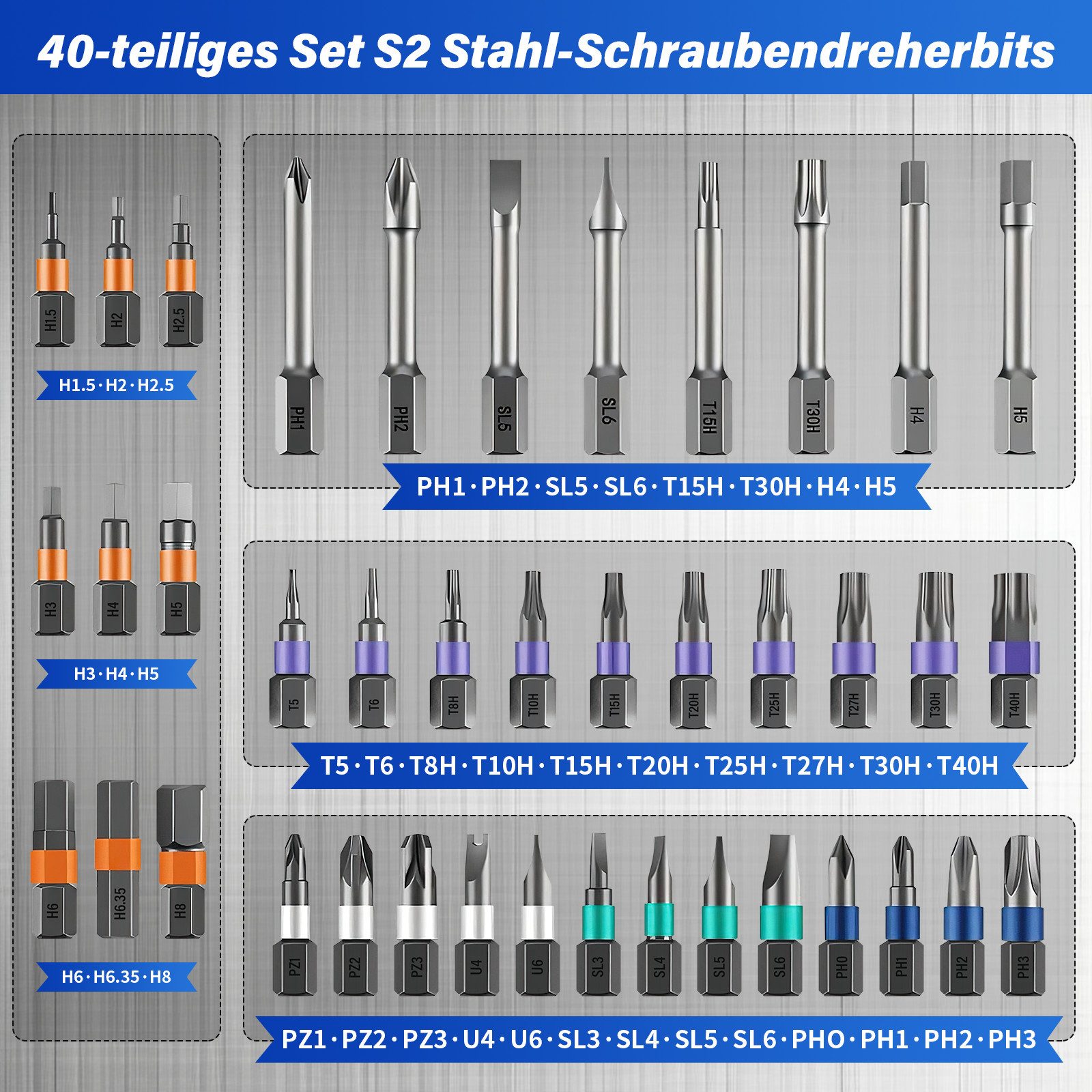 Kityhome Werkzeugset Werkzeugset Schraubendreher Set,42 in 1 Haushaltskoffer, (Set, 42-tlg., 42 in 1), 42 St,Schraubendreher-Set,Handwerkzeug-Set,Magnetische
