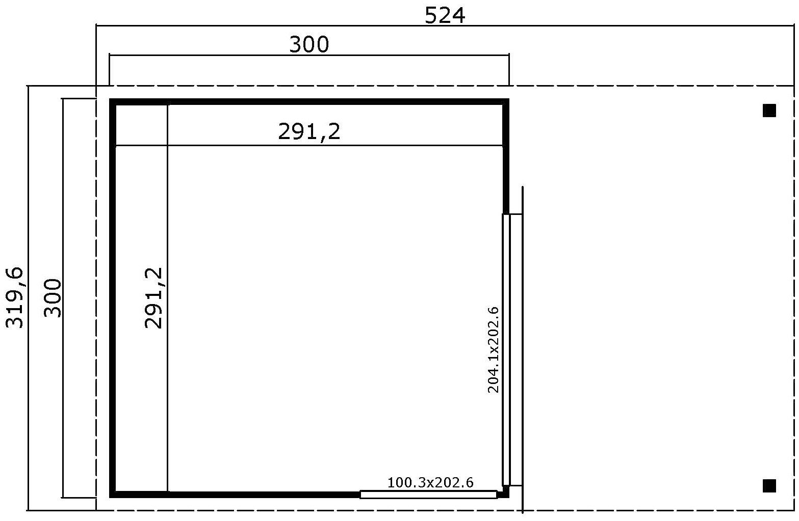 MAJA Domeo 524x319,6 anthrazit, Gartenhaus Dachverlängerung cm, 2, (Set), mit BxT: LASITA