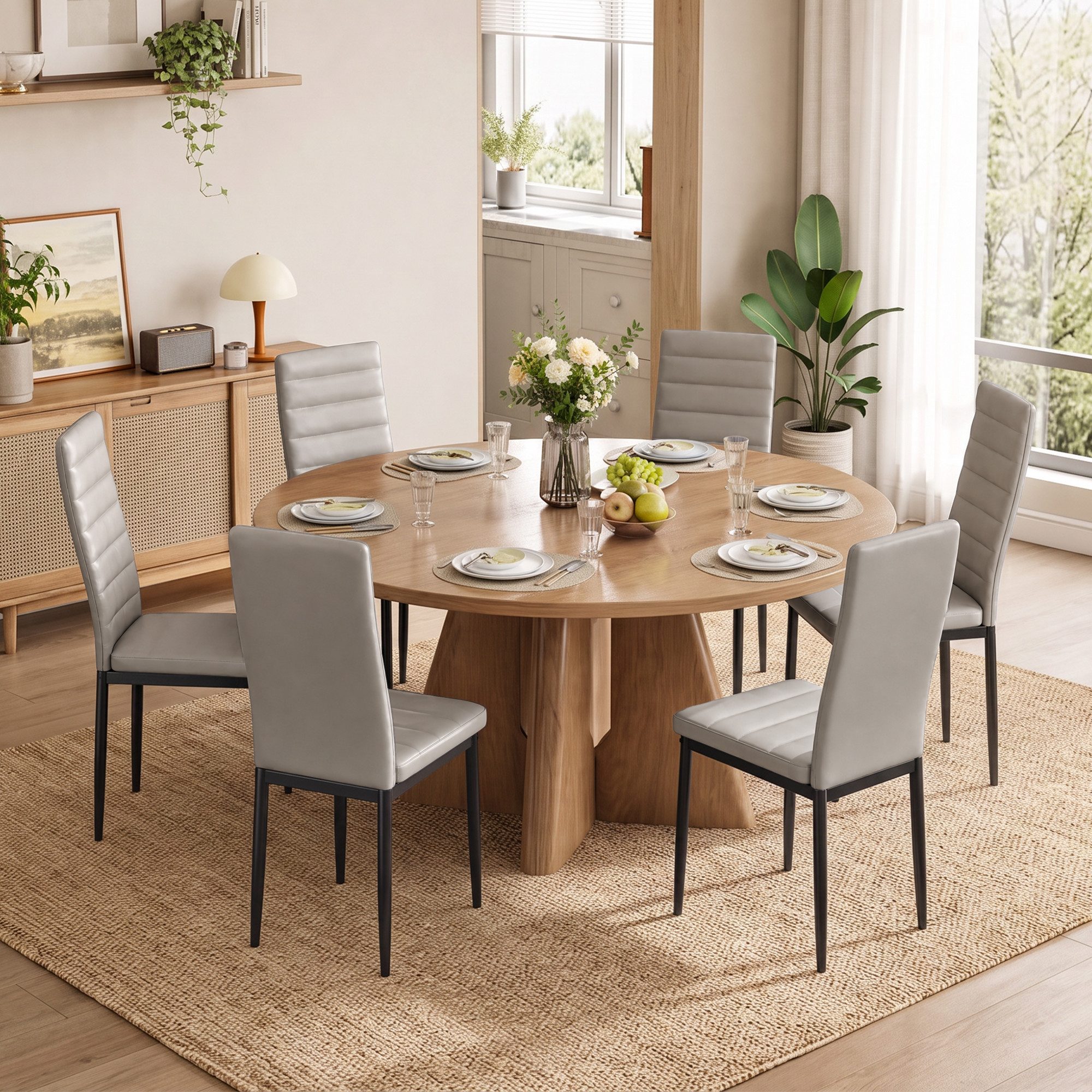 Blishom Esszimmerstuhl Esszimmerstühle 6er-Set, Küchenstuhl mit Gepolstert, 41x50x97 cm (6 St) – Bild 2 von 5