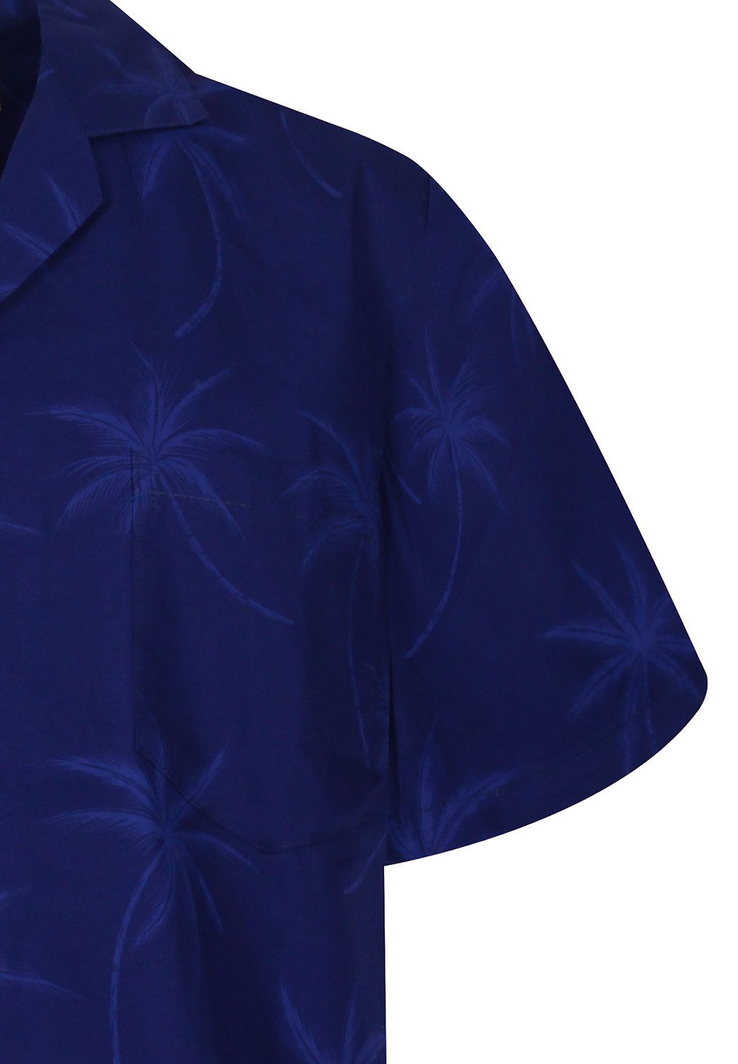 KY's Hawaiihemd "Palmshadow" Herren Kurzarm Baumwolle Kokosknöpfe Original Hawaii
